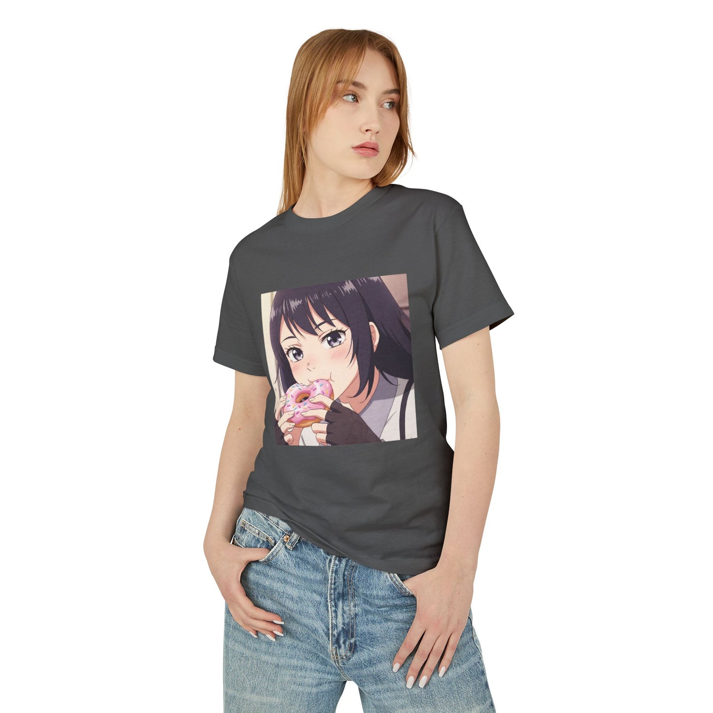 Anime Inspired Cute Foodie Tee, Unisex Graphic Shirt, Kawaii Apparel, Perfect Gift for Fans, Casual Everyday Wear