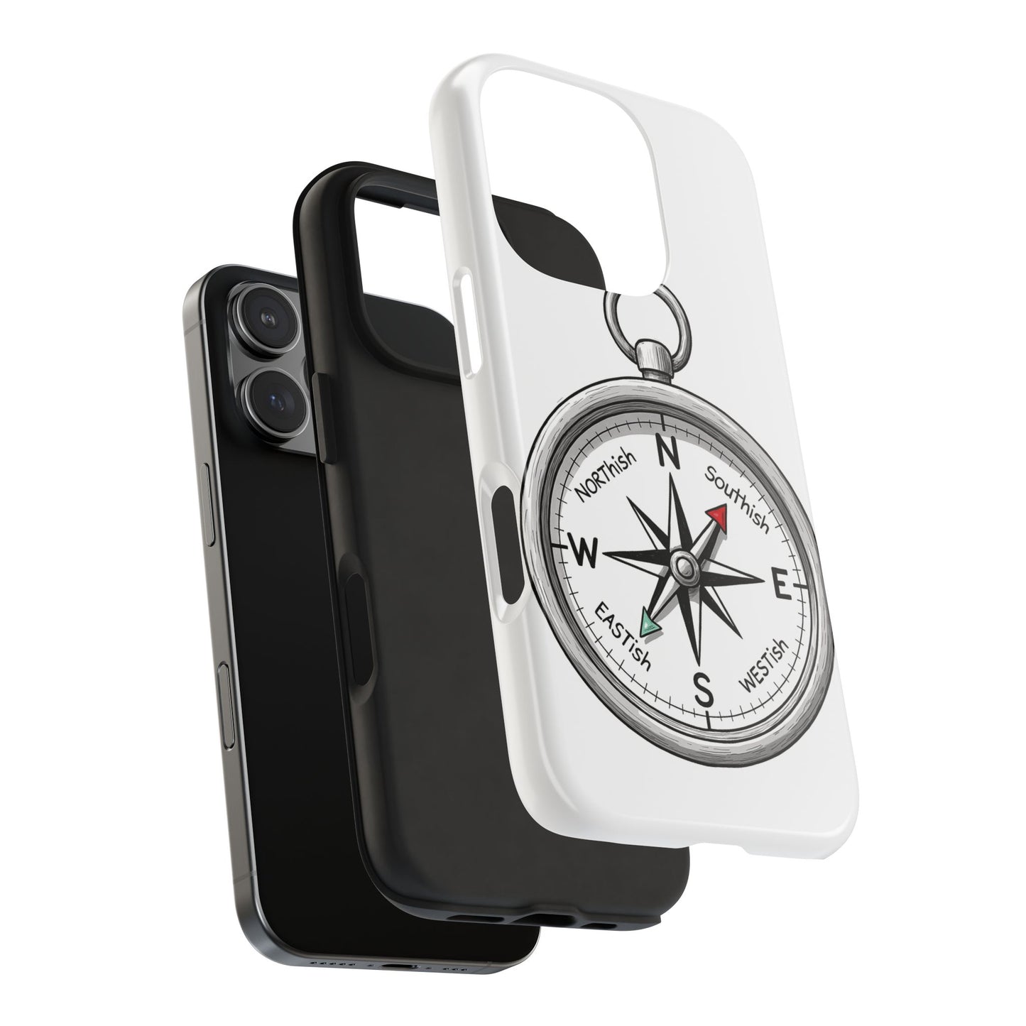 Compass Phone Case | Adventure Ready Tough Case, Gifts for Travelers, Unique Phone Accessories, Birthday Present, Personalized Design