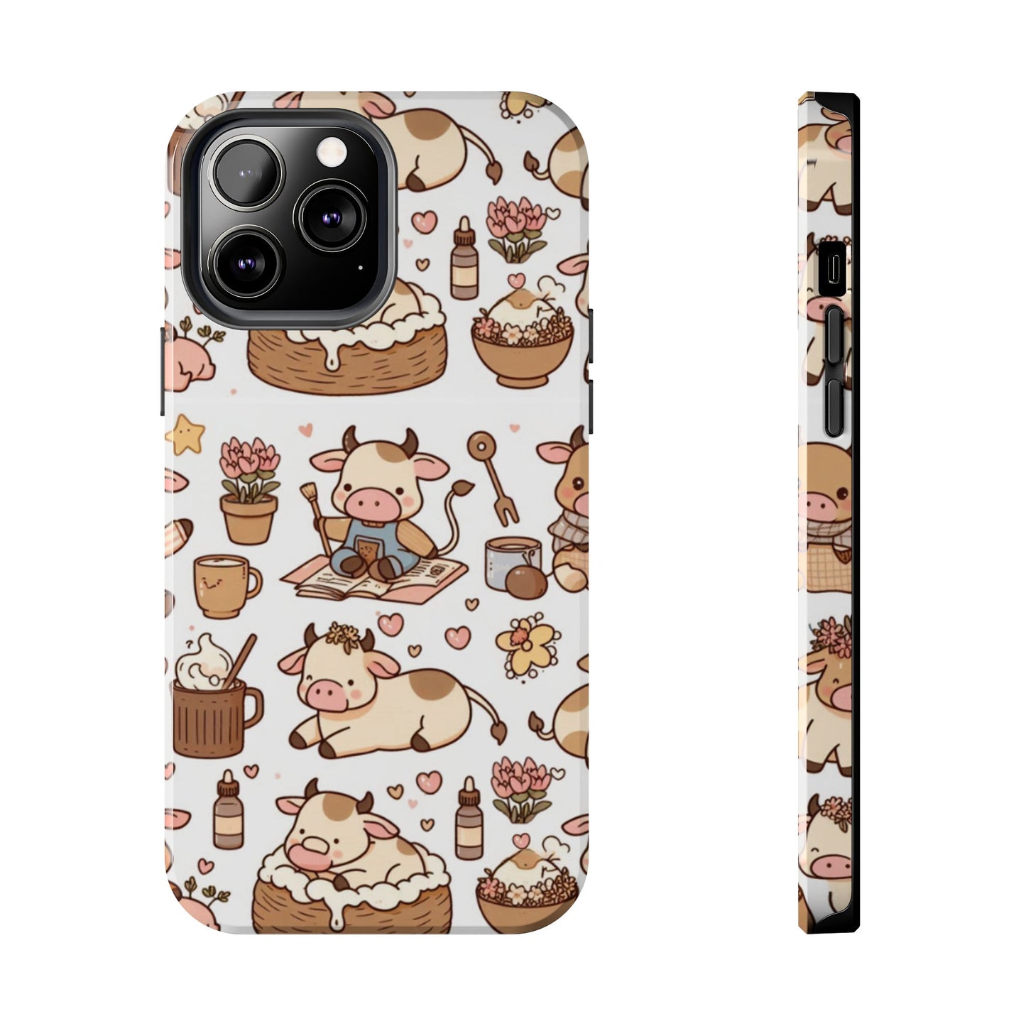 Cute Cow Phone Case, Tough Cow Themed Case, Animal Lover Gift, Durable Phone Protector, Fun Cow Print Design, Ideal for Birthdays