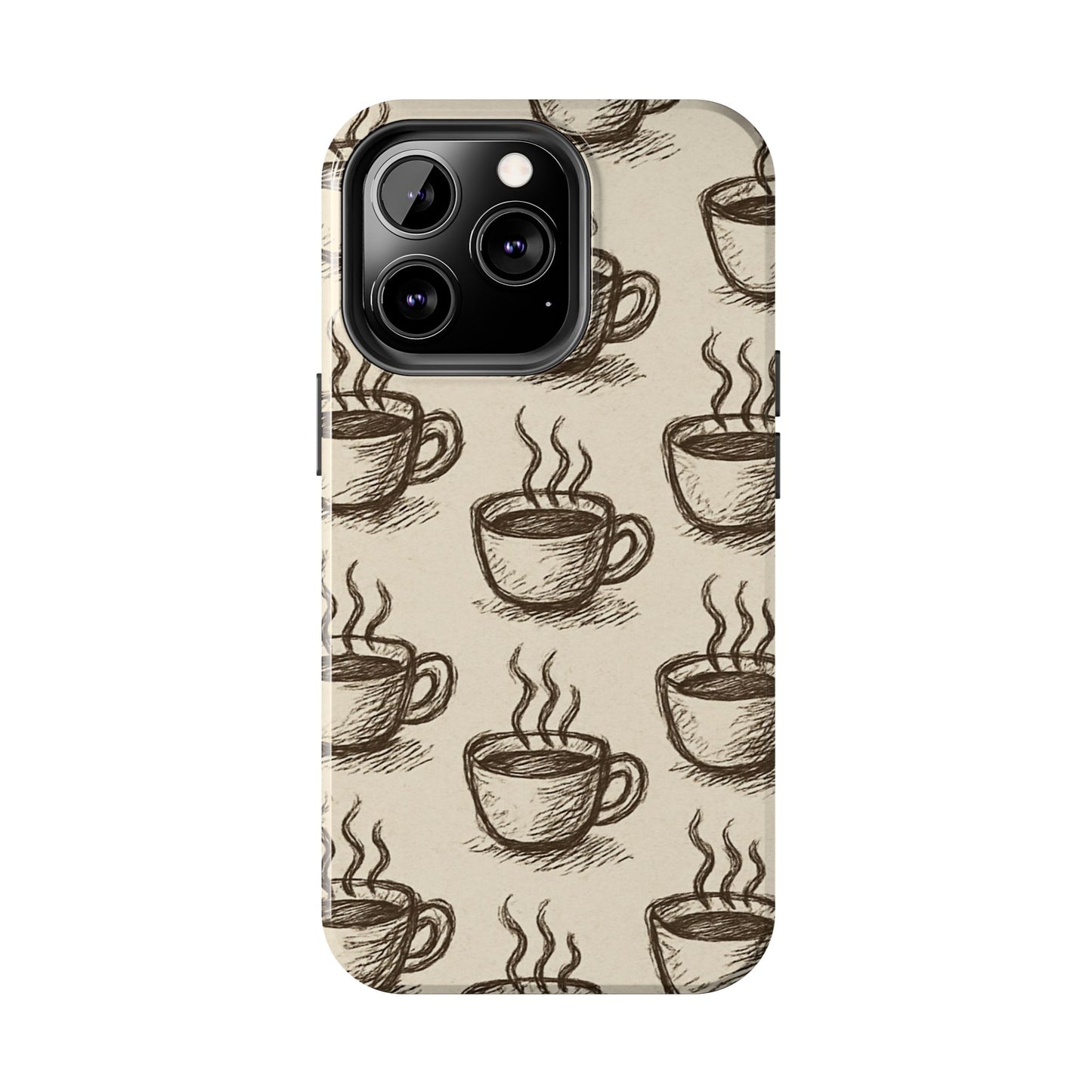 Elegant Coffee Cup Phone Cases - Stylish Tough Cases for Coffee Lovers, Gift for Tea Enthusiasts, Unique Phone Accessory