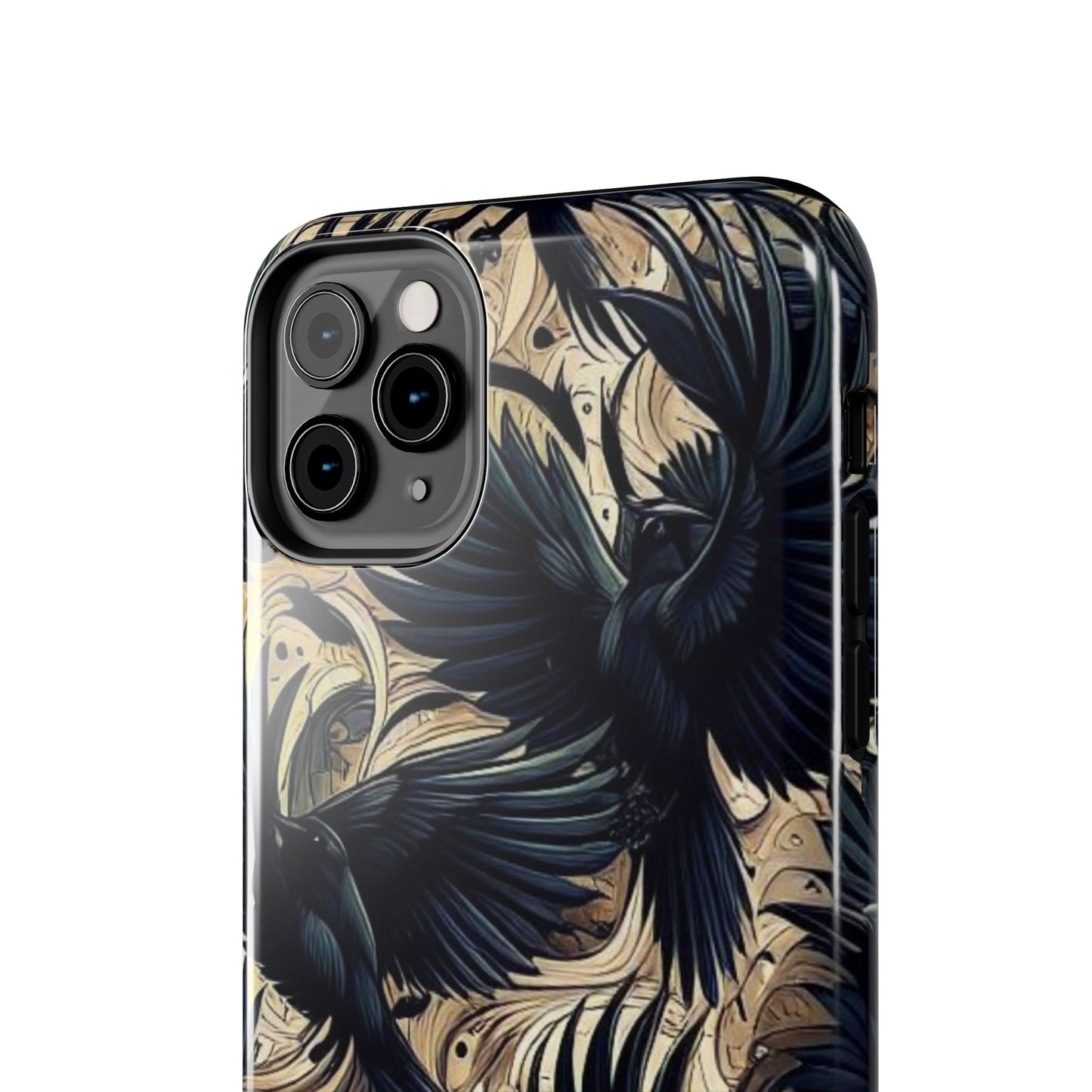 Bold Raven Phone Case | Tough and Protective | Unique Bird Design | Gift for Nature Lovers | Halloween and Fall Decor