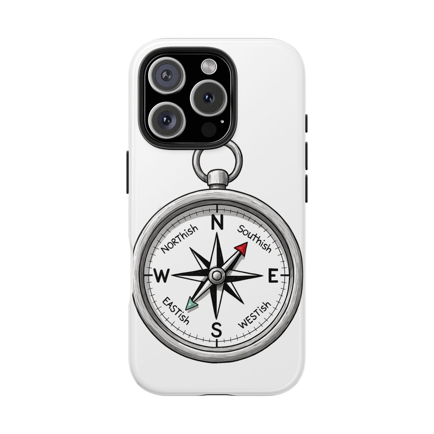 Compass Phone Case | Adventure Ready Tough Case, Gifts for Travelers, Unique Phone Accessories, Birthday Present, Personalized Design