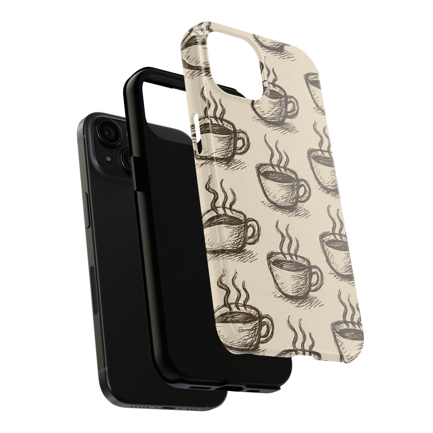 Elegant Coffee Cup Phone Cases - Stylish Tough Cases for Coffee Lovers, Gift for Tea Enthusiasts, Unique Phone Accessory