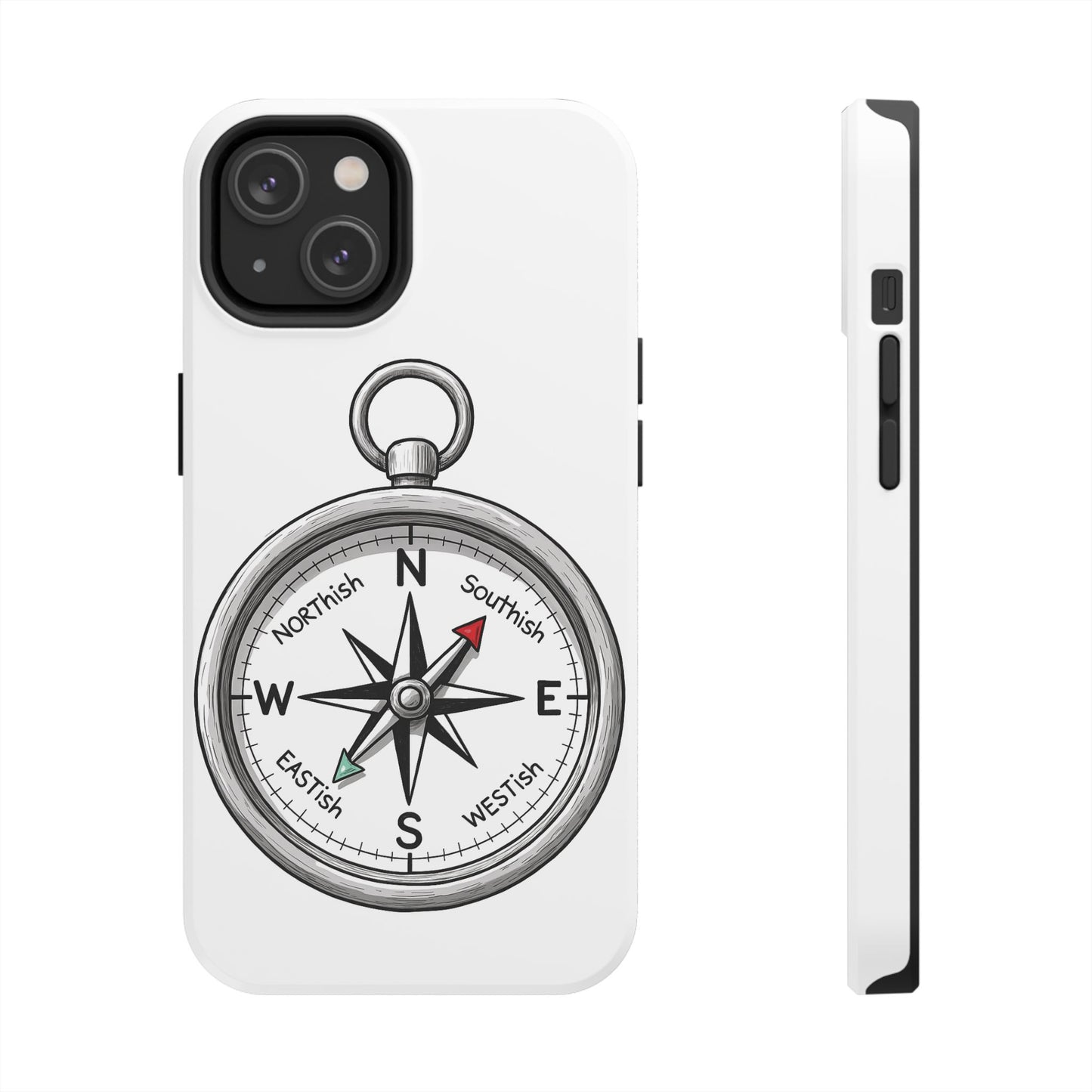 Compass Phone Case | Adventure Ready Tough Case, Gifts for Travelers, Unique Phone Accessories, Birthday Present, Personalized Design