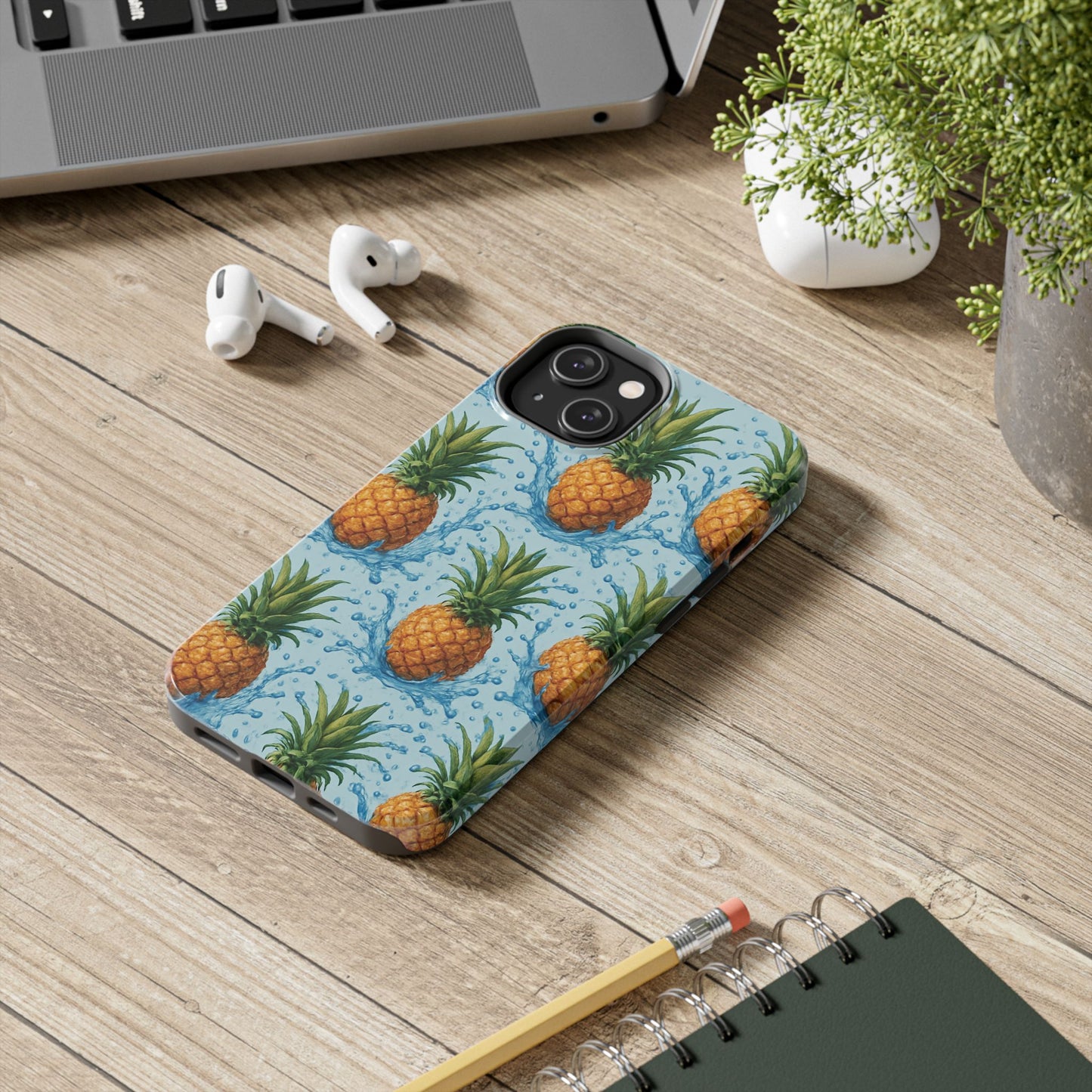 Tropical Pineapple Phone Case, Tough Phone Case, Pineapple Lovers Gift, Summer Vibe Accessory, Cute Phone Cover, Vacation Essentials