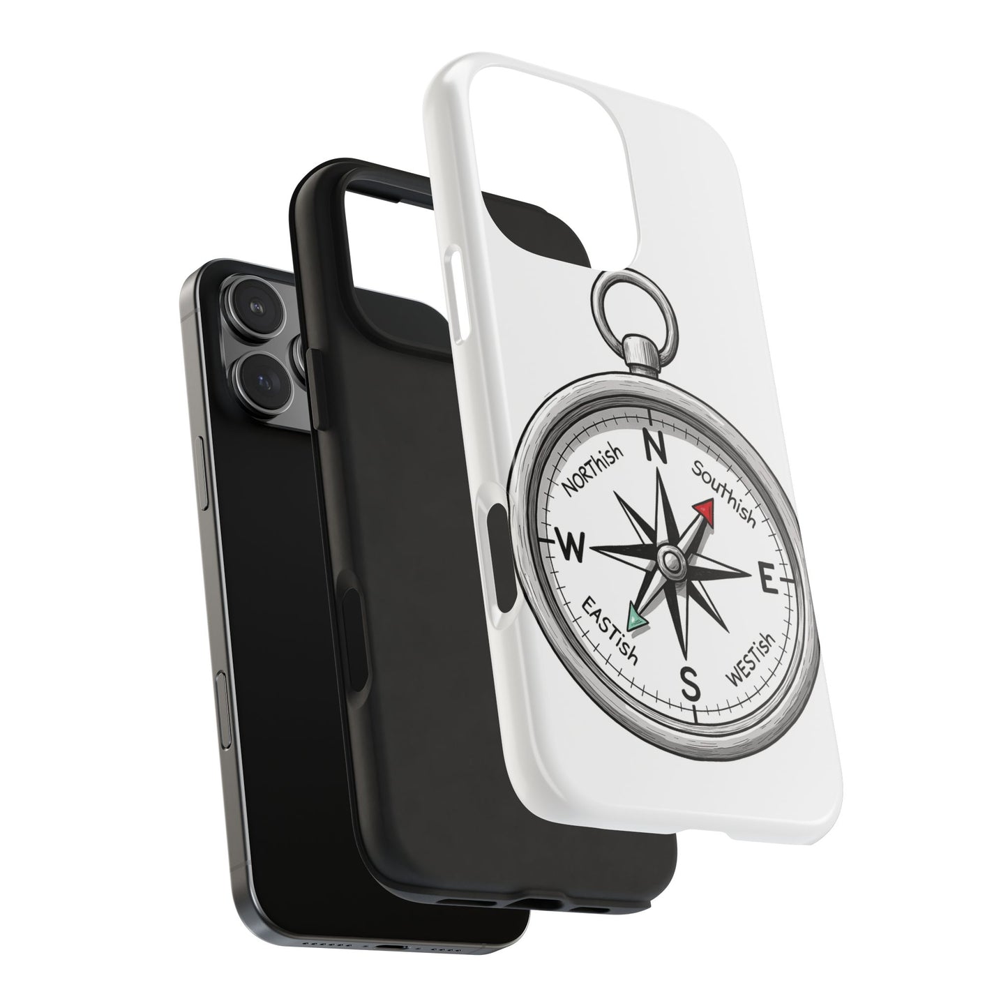 Compass Phone Case | Adventure Ready Tough Case, Gifts for Travelers, Unique Phone Accessories, Birthday Present, Personalized Design
