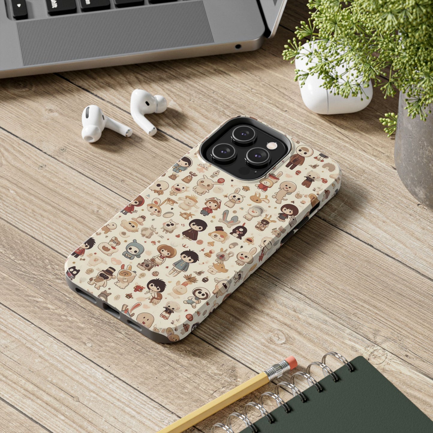 Cute Character Phone Case, Durable Phone Cover, Kawaii Phone Cases, Unique Phone Accessories, Gift for Kids and Teens