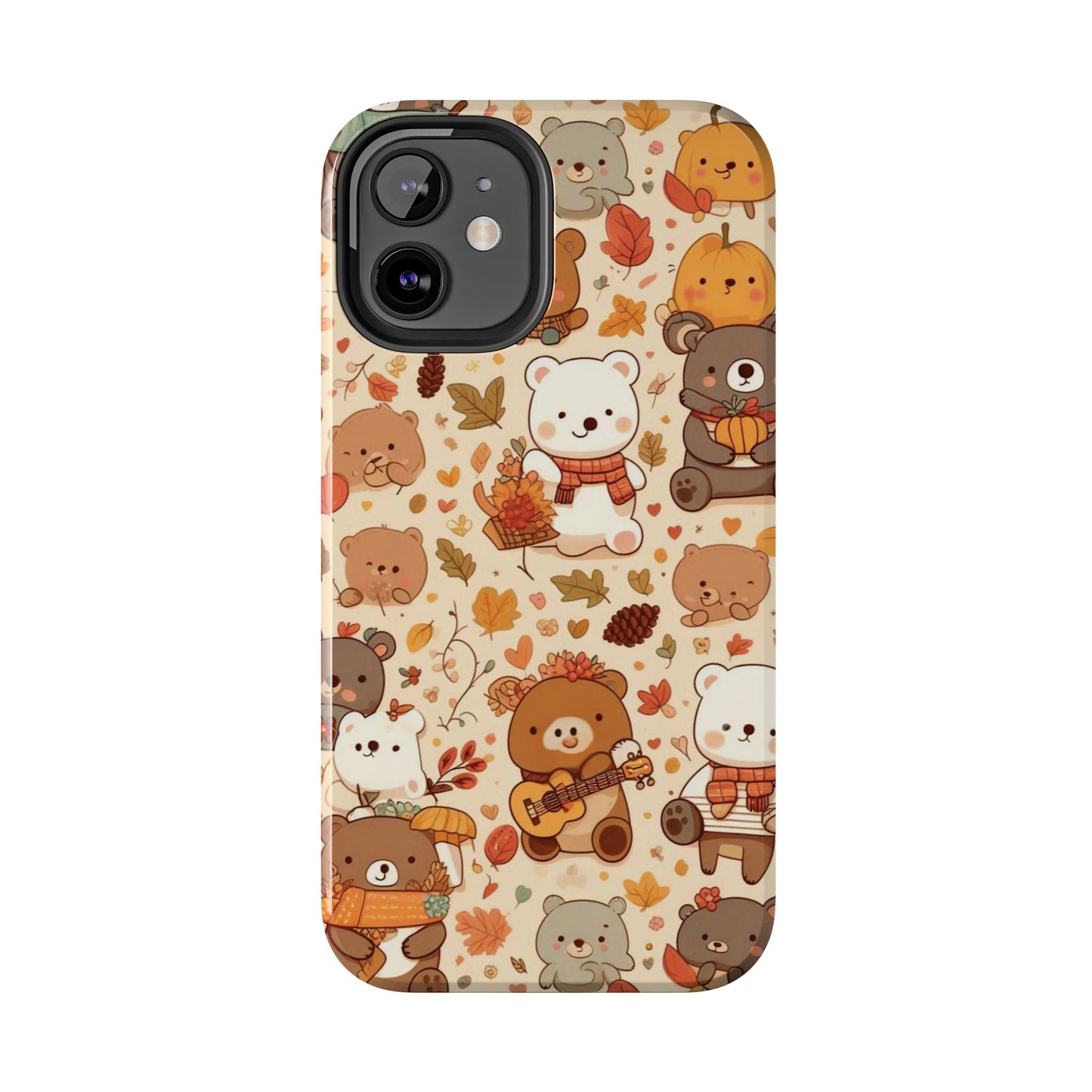 Cute Bear Phone Case - Durable Tough Cases for Animal Lovers, Gift for Kids, Cute Fall Decor, Whimsical Accessories, Fun Style
