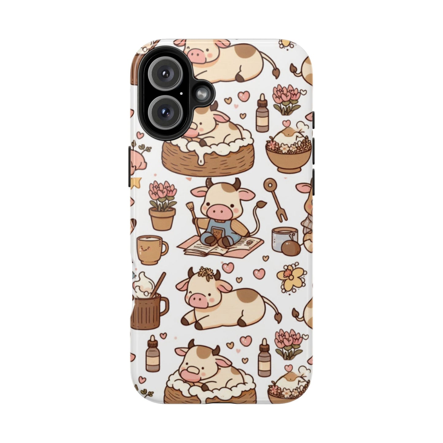 Cute Cow Phone Case, Tough Cow Themed Case, Animal Lover Gift, Durable Phone Protector, Fun Cow Print Design, Ideal for Birthdays