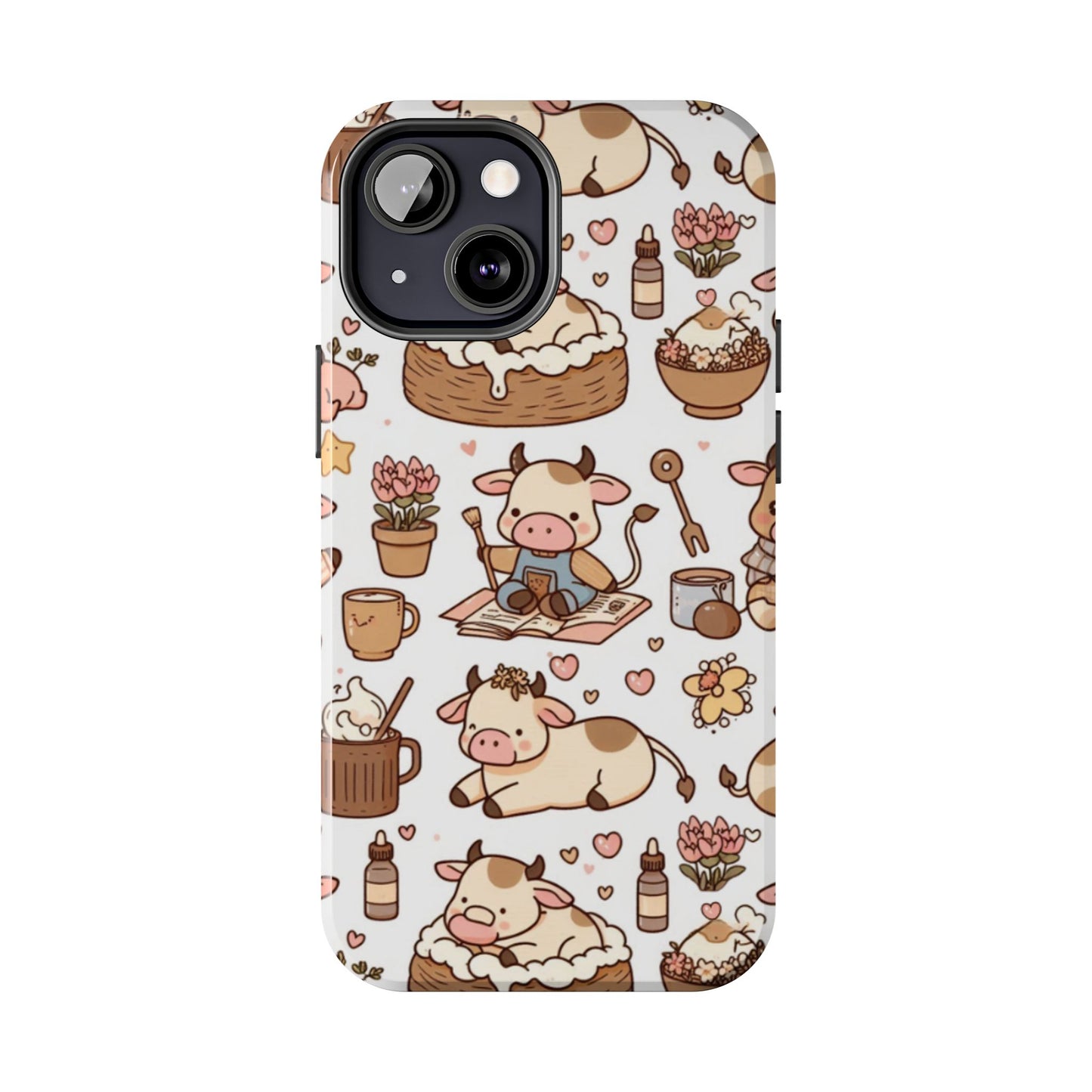 Cute Cow Phone Case, Tough Cow Themed Case, Animal Lover Gift, Durable Phone Protector, Fun Cow Print Design, Ideal for Birthdays