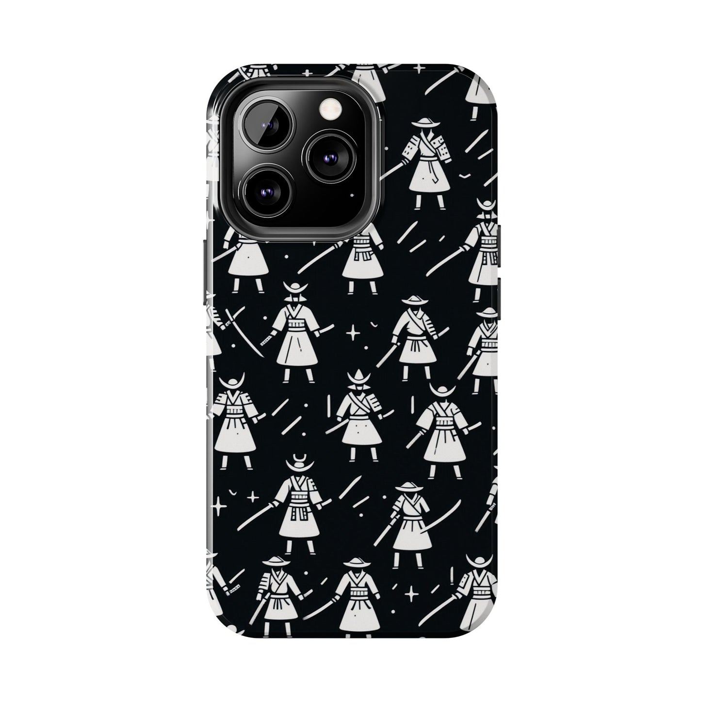 Warrior Pattern Tough Phone Cases, Durable Phone Cover, Unique Gift for Gamers, Protection from Drops, Stylish Phone Accessories