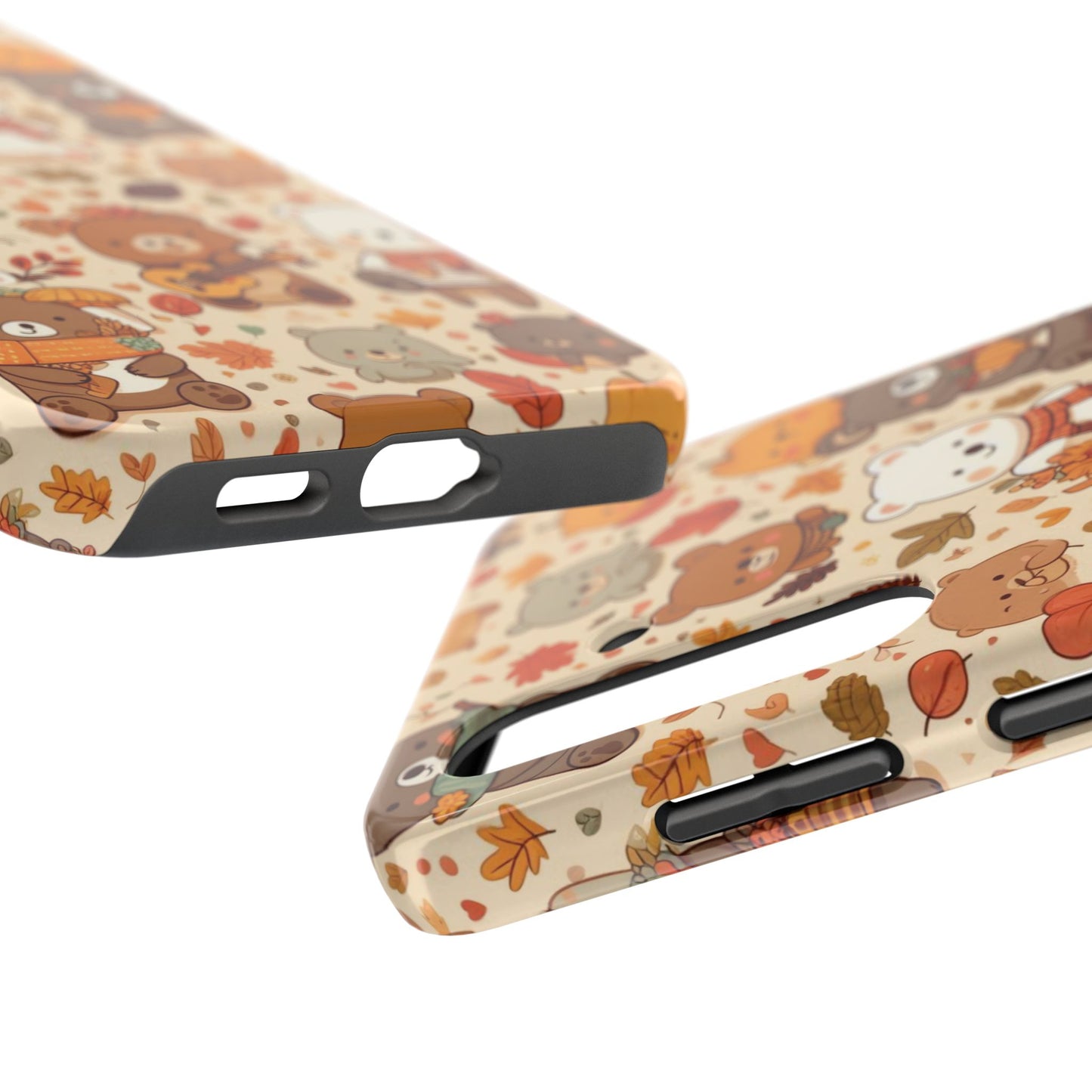 Cute Bear Phone Case - Durable Tough Cases for Animal Lovers, Gift for Kids, Cute Fall Decor, Whimsical Accessories, Fun Style