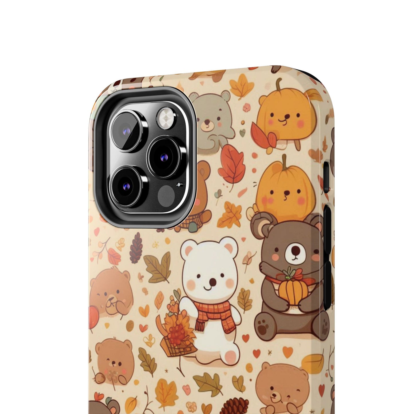 Cute Bear Phone Case - Durable Tough Cases for Animal Lovers, Gift for Kids, Cute Fall Decor, Whimsical Accessories, Fun Style