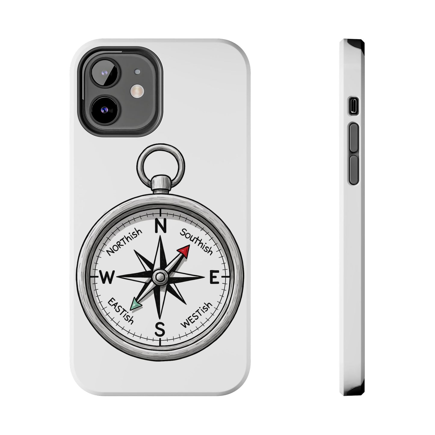 Compass Phone Case | Adventure Ready Tough Case, Gifts for Travelers, Unique Phone Accessories, Birthday Present, Personalized Design