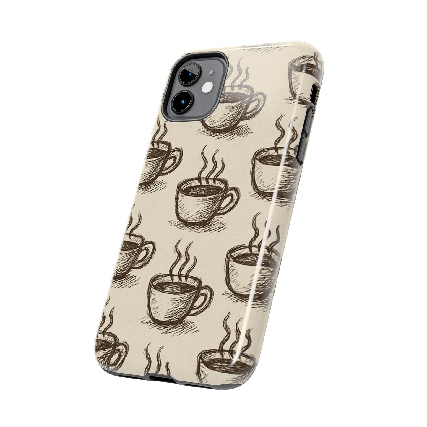 Elegant Coffee Cup Phone Cases - Stylish Tough Cases for Coffee Lovers, Gift for Tea Enthusiasts, Unique Phone Accessory