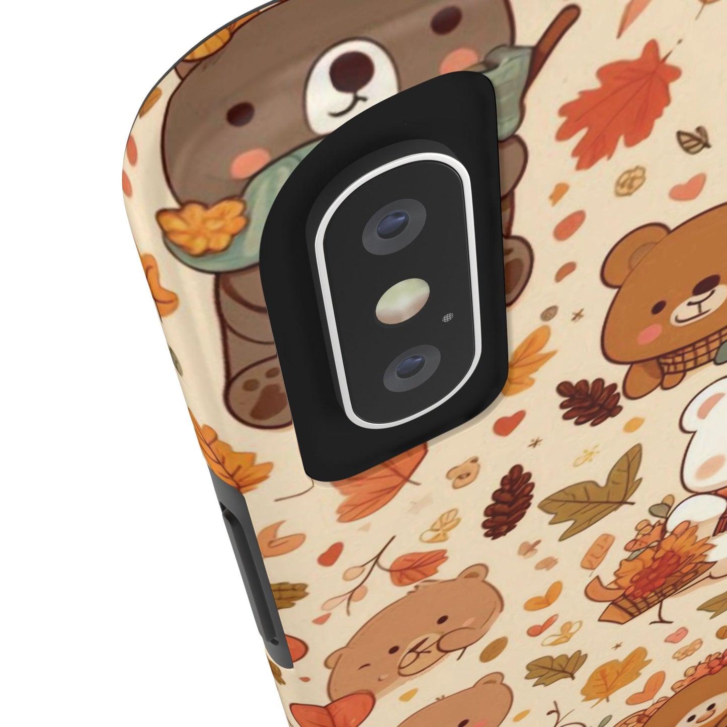 Cute Bear Phone Case - Durable Tough Cases for Animal Lovers, Gift for Kids, Cute Fall Decor, Whimsical Accessories, Fun Style