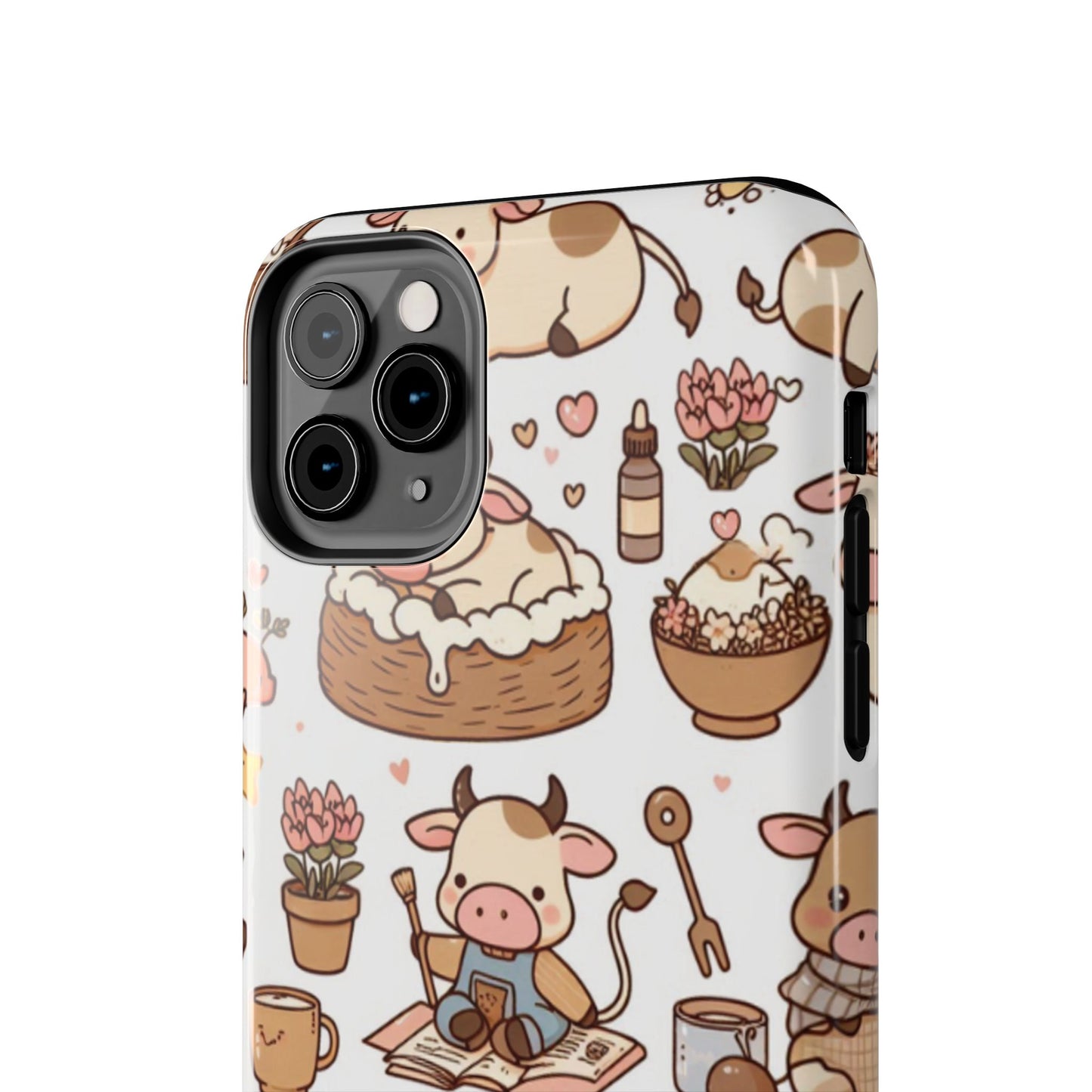Cute Cow Phone Case, Tough Cow Themed Case, Animal Lover Gift, Durable Phone Protector, Fun Cow Print Design, Ideal for Birthdays
