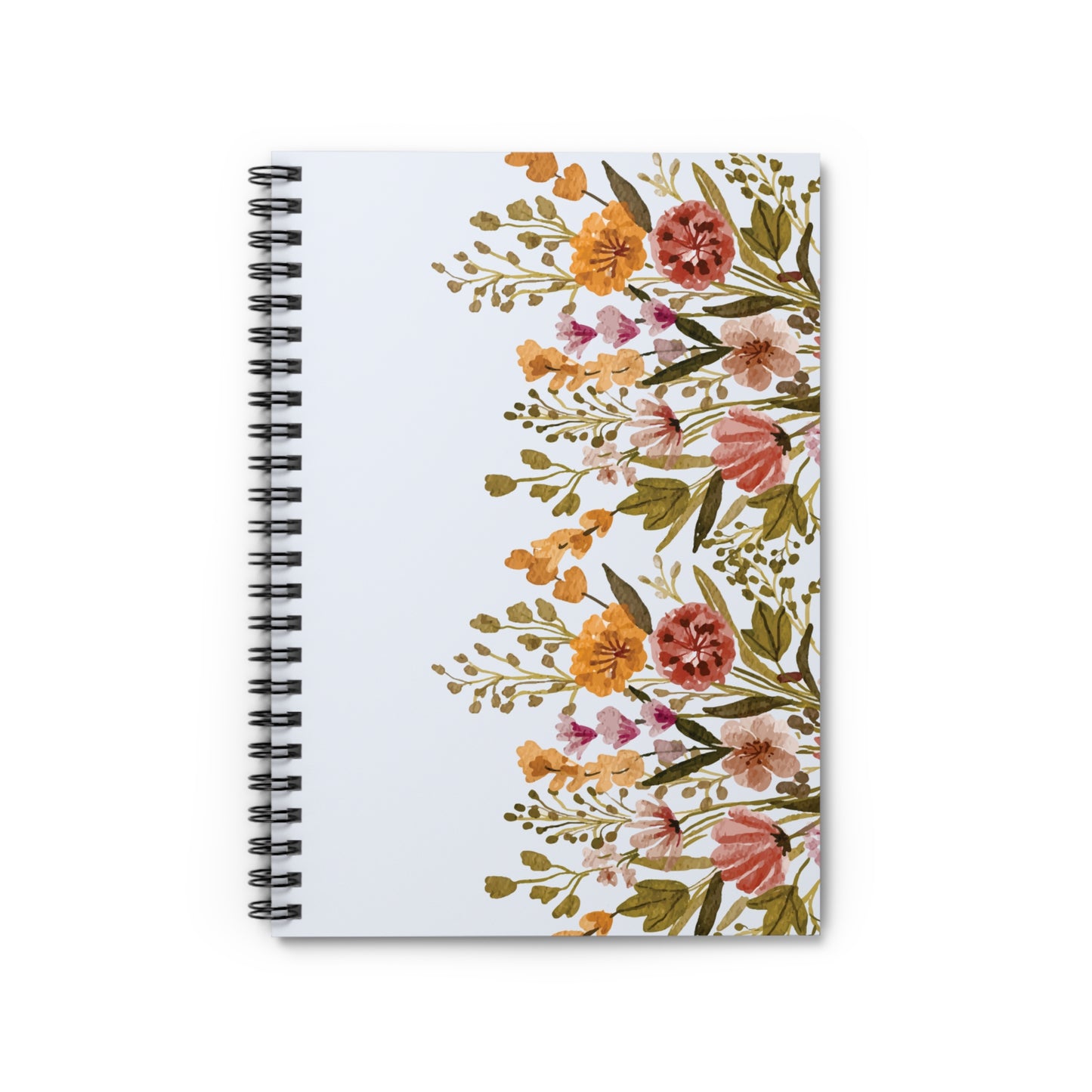 Floral Spiral Notebook - Aesthetic Journal for Students, Floral Notepad, Spring Gift, Daily Planner, Creative Writing