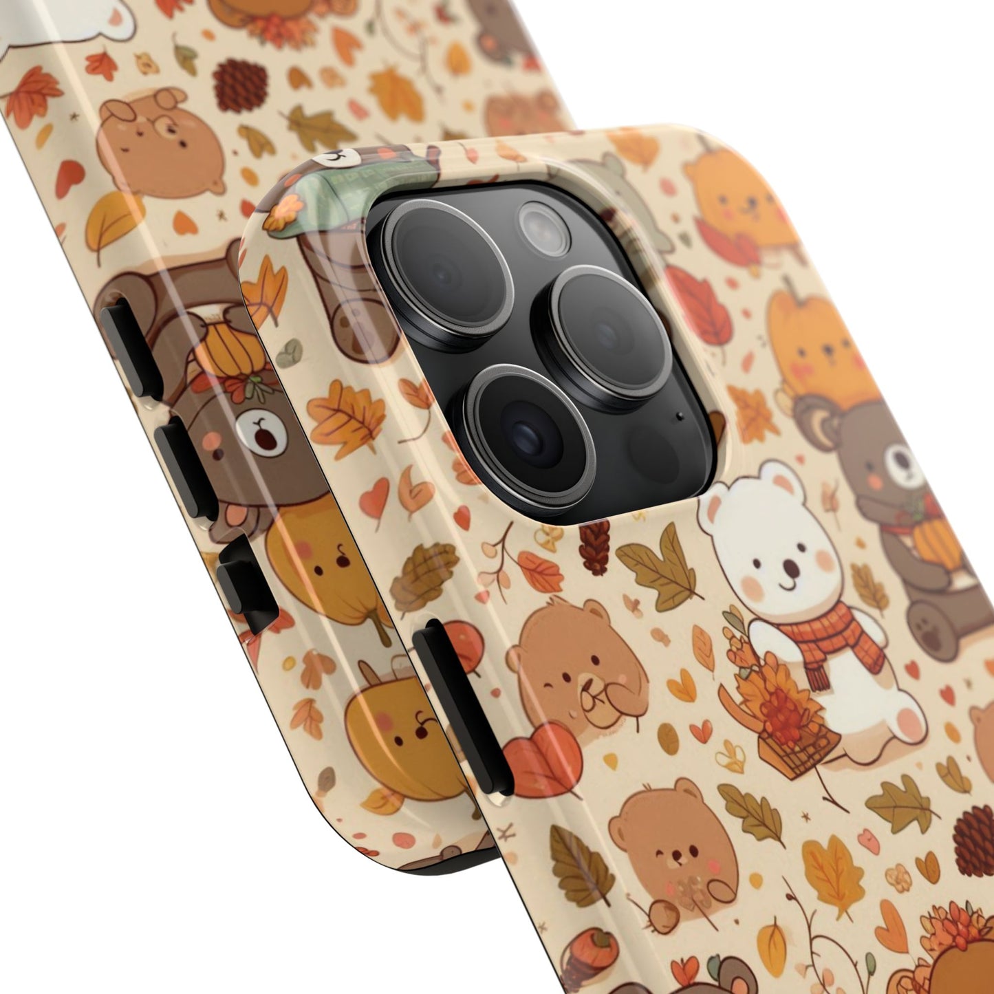 Cute Bear Phone Case - Durable Tough Cases for Animal Lovers, Gift for Kids, Cute Fall Decor, Whimsical Accessories, Fun Style