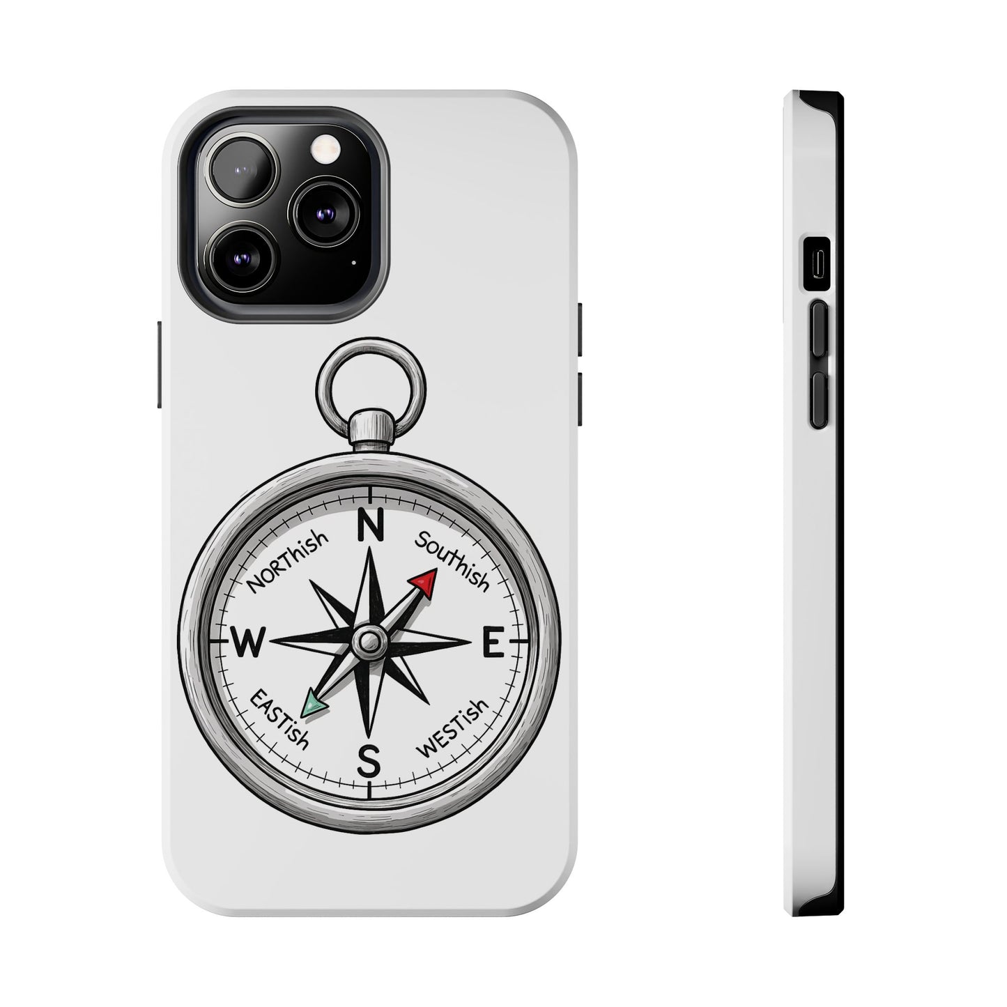 Compass Phone Case | Adventure Ready Tough Case, Gifts for Travelers, Unique Phone Accessories, Birthday Present, Personalized Design