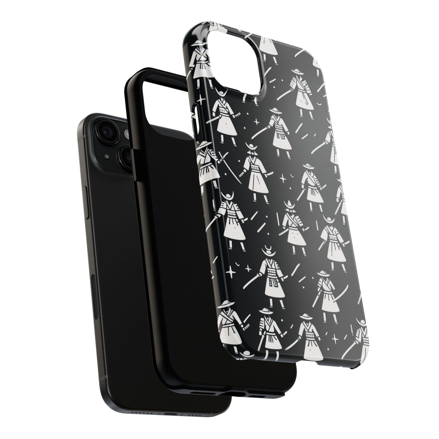 Warrior Pattern Tough Phone Cases, Durable Phone Cover, Unique Gift for Gamers, Protection from Drops, Stylish Phone Accessories