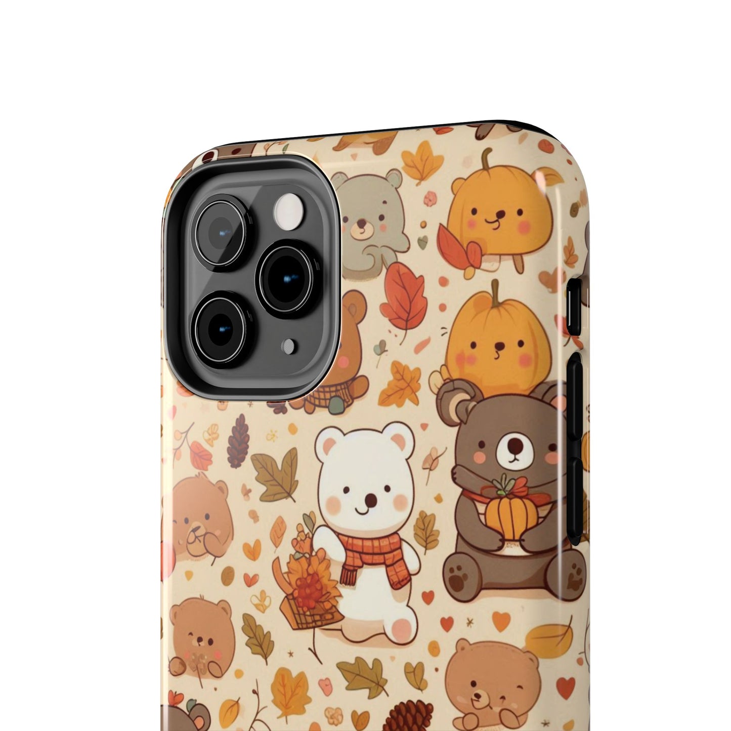Cute Bear Phone Case - Durable Tough Cases for Animal Lovers, Gift for Kids, Cute Fall Decor, Whimsical Accessories, Fun Style