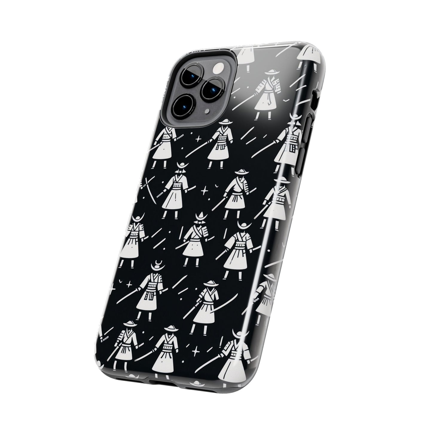 Warrior Pattern Tough Phone Cases, Durable Phone Cover, Unique Gift for Gamers, Protection from Drops, Stylish Phone Accessories