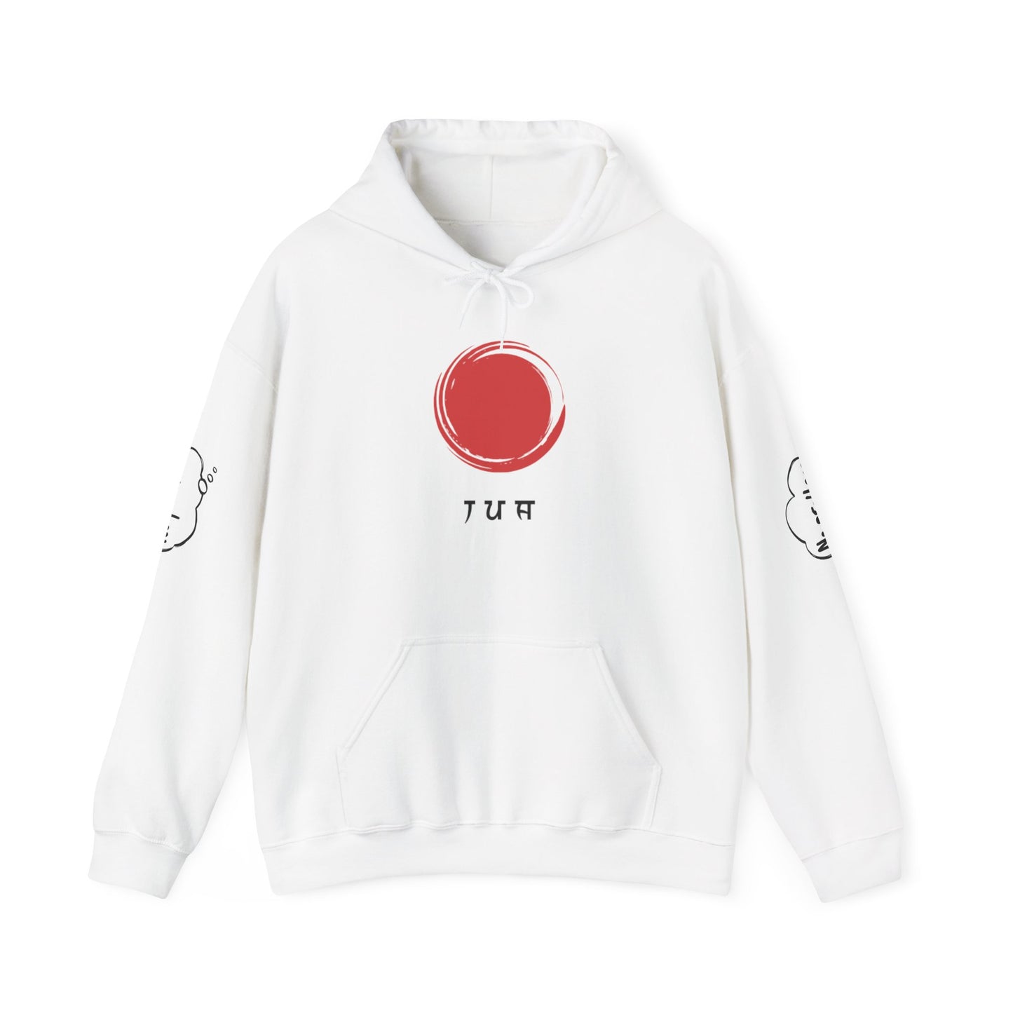 Japanese-Inspired Unisex Heavy Blend™ Hoodie - Minimalist Cloud & Circle Design
