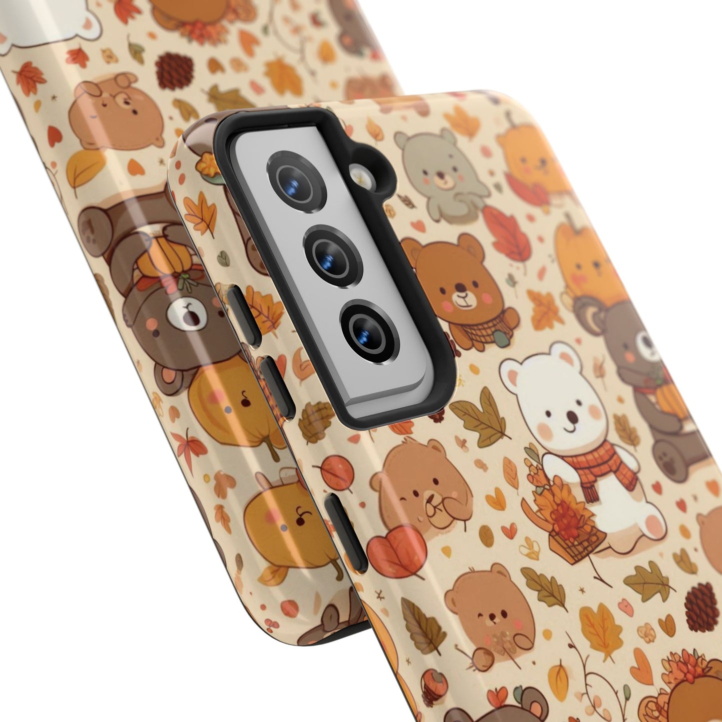 Cute Bear Phone Case - Durable Tough Cases for Animal Lovers, Gift for Kids, Cute Fall Decor, Whimsical Accessories, Fun Style