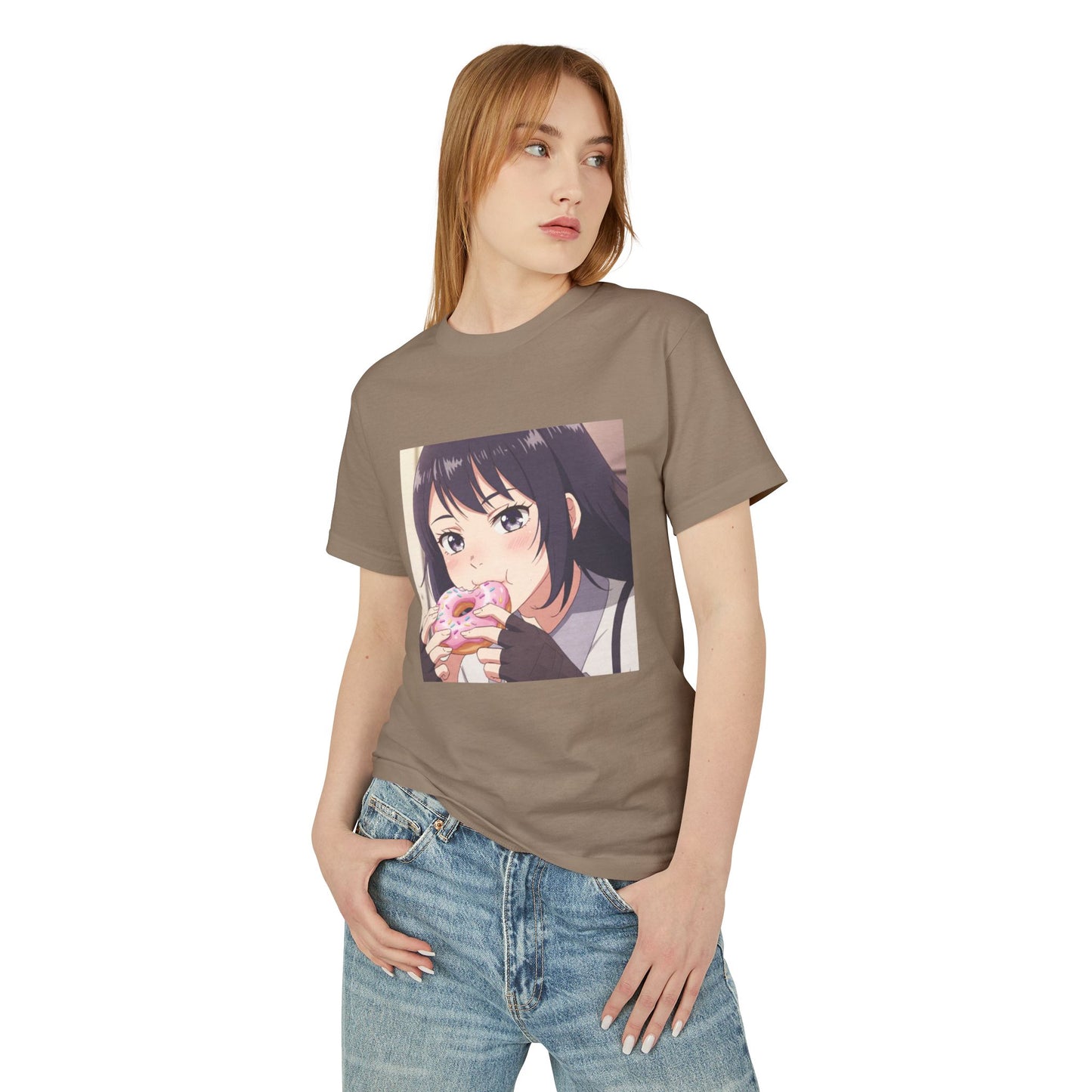 Anime Inspired Cute Foodie Tee, Unisex Graphic Shirt, Kawaii Apparel, Perfect Gift for Fans, Casual Everyday Wear