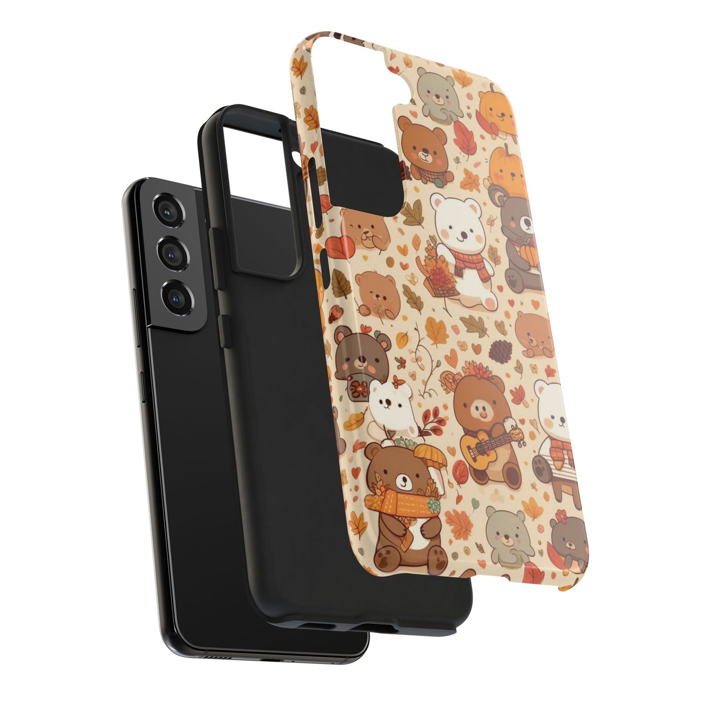 Cute Bear Phone Case - Durable Tough Cases for Animal Lovers, Gift for Kids, Cute Fall Decor, Whimsical Accessories, Fun Style