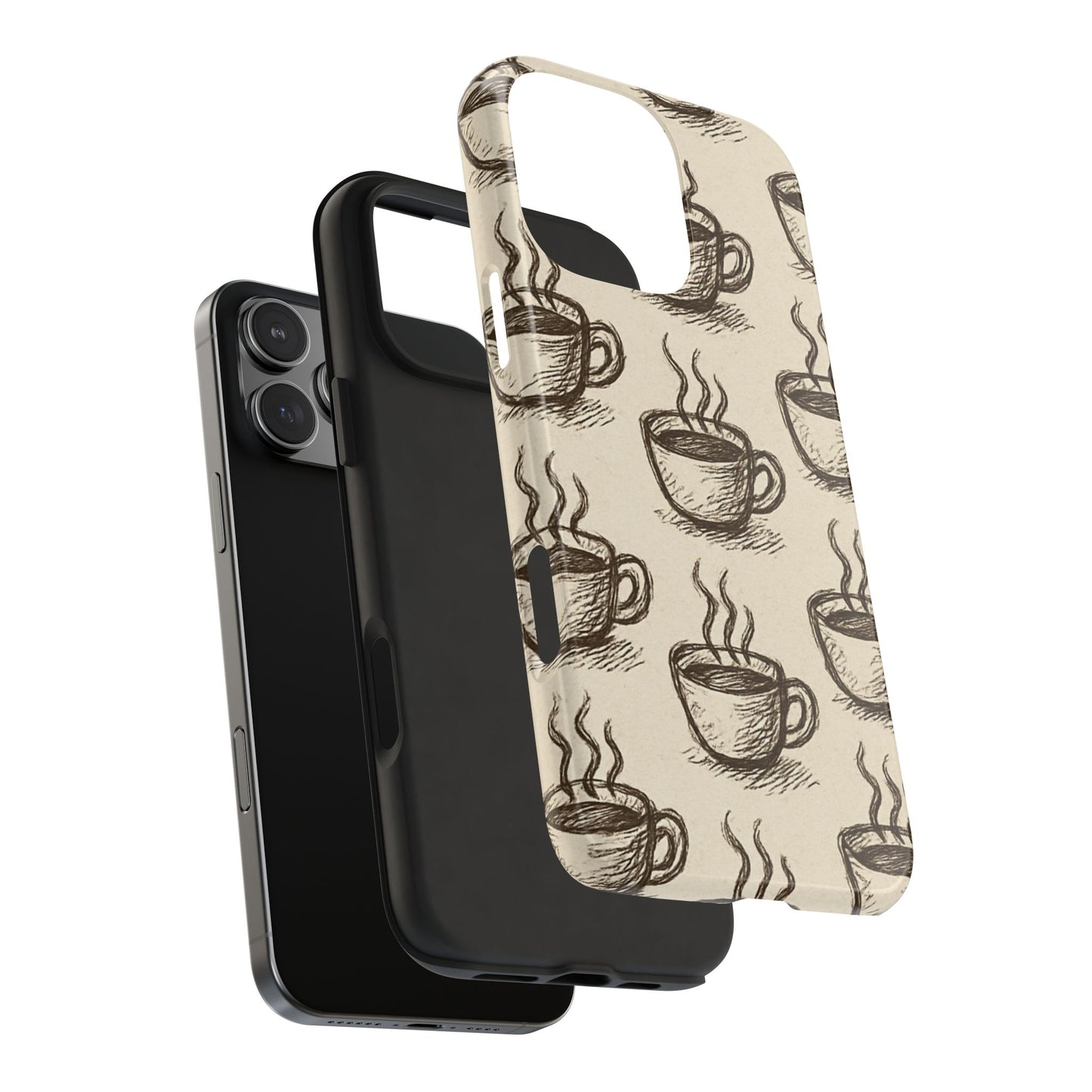 Elegant Coffee Cup Phone Cases - Stylish Tough Cases for Coffee Lovers, Gift for Tea Enthusiasts, Unique Phone Accessory