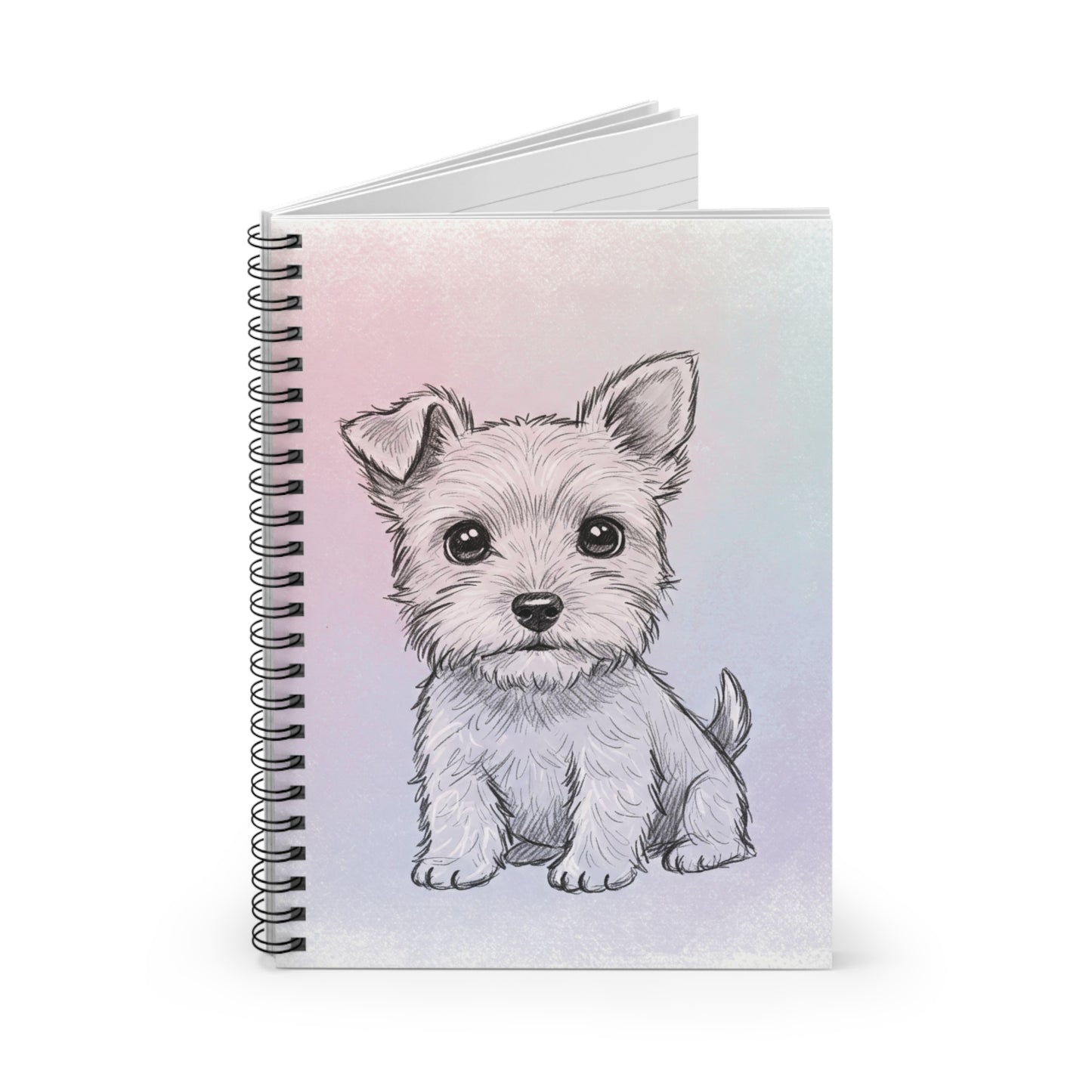 Cute Puppy Spiral Notebook - Perfect for Pet Lovers, Journal, School Supplies, Dog Enthusiasts, Gift for Kids