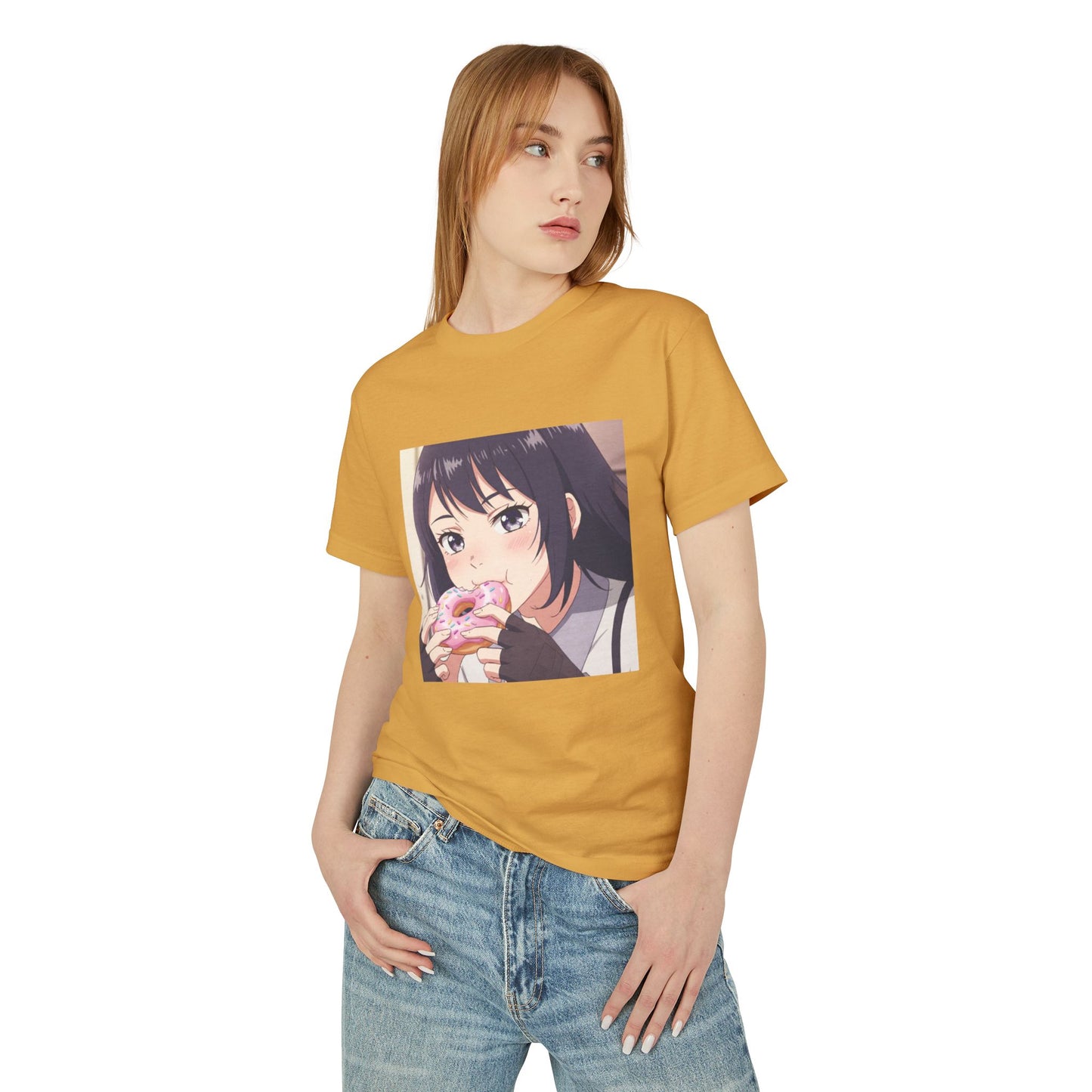 Anime Inspired Cute Foodie Tee, Unisex Graphic Shirt, Kawaii Apparel, Perfect Gift for Fans, Casual Everyday Wear