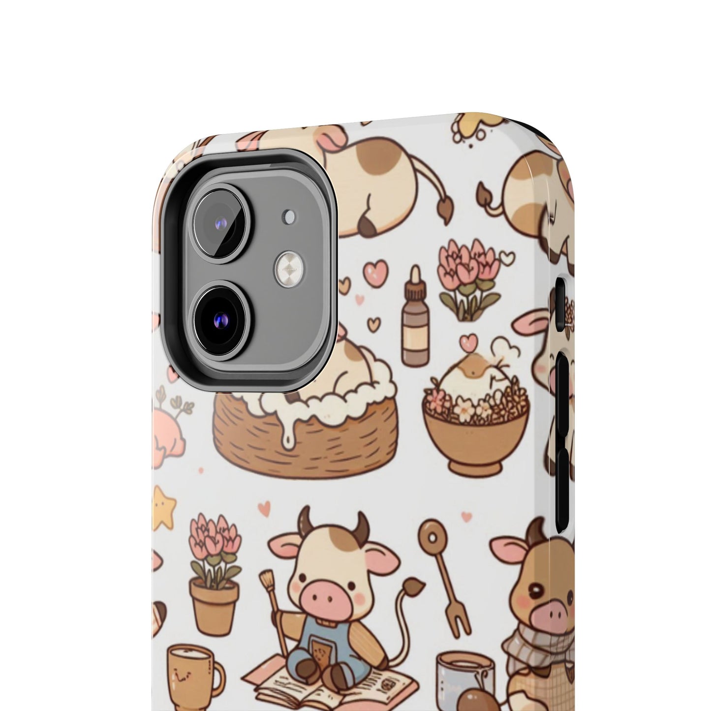 Cute Cow Phone Case, Tough Cow Themed Case, Animal Lover Gift, Durable Phone Protector, Fun Cow Print Design, Ideal for Birthdays