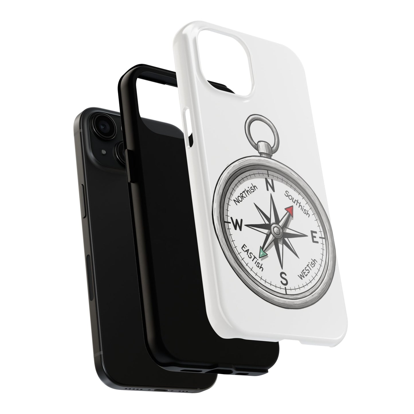 Compass Phone Case | Adventure Ready Tough Case, Gifts for Travelers, Unique Phone Accessories, Birthday Present, Personalized Design