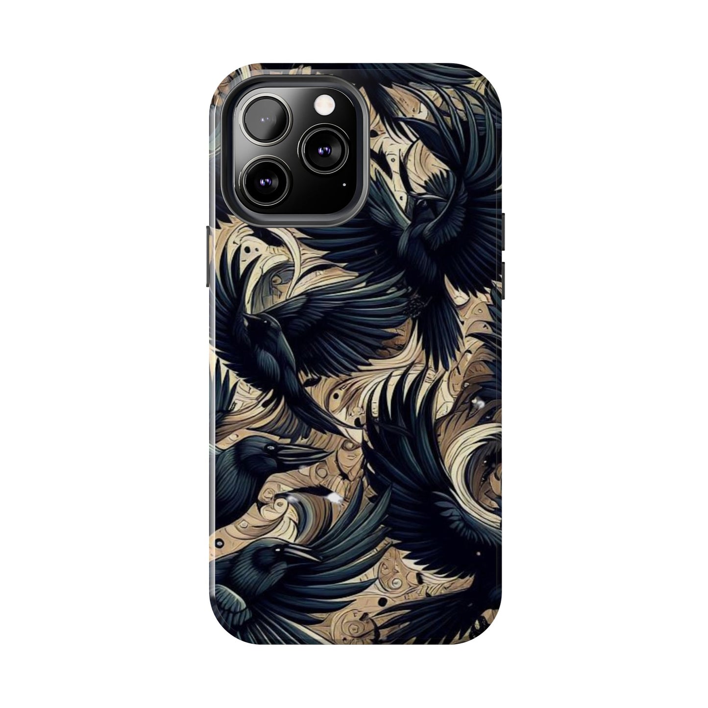 Bold Raven Phone Case | Tough and Protective | Unique Bird Design | Gift for Nature Lovers | Halloween and Fall Decor
