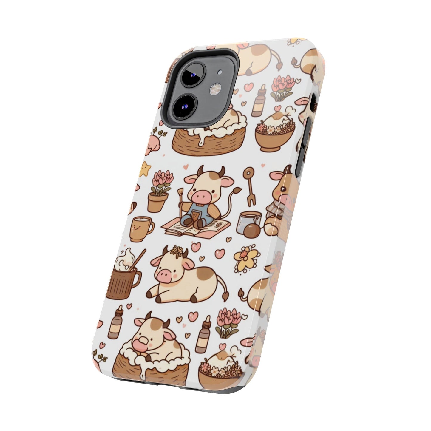 Cute Cow Phone Case, Tough Cow Themed Case, Animal Lover Gift, Durable Phone Protector, Fun Cow Print Design, Ideal for Birthdays