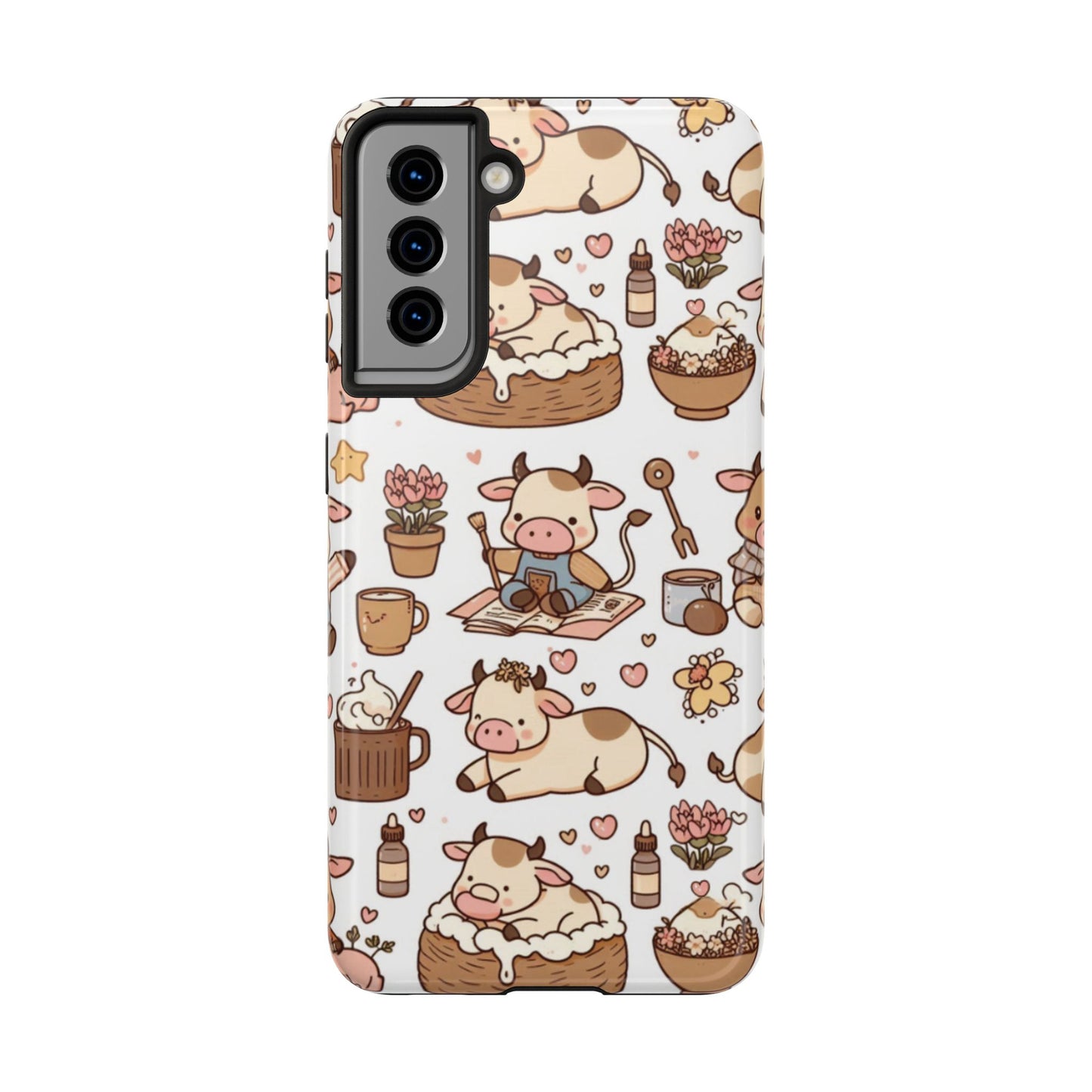 Cute Cow Phone Case, Tough Cow Themed Case, Animal Lover Gift, Durable Phone Protector, Fun Cow Print Design, Ideal for Birthdays