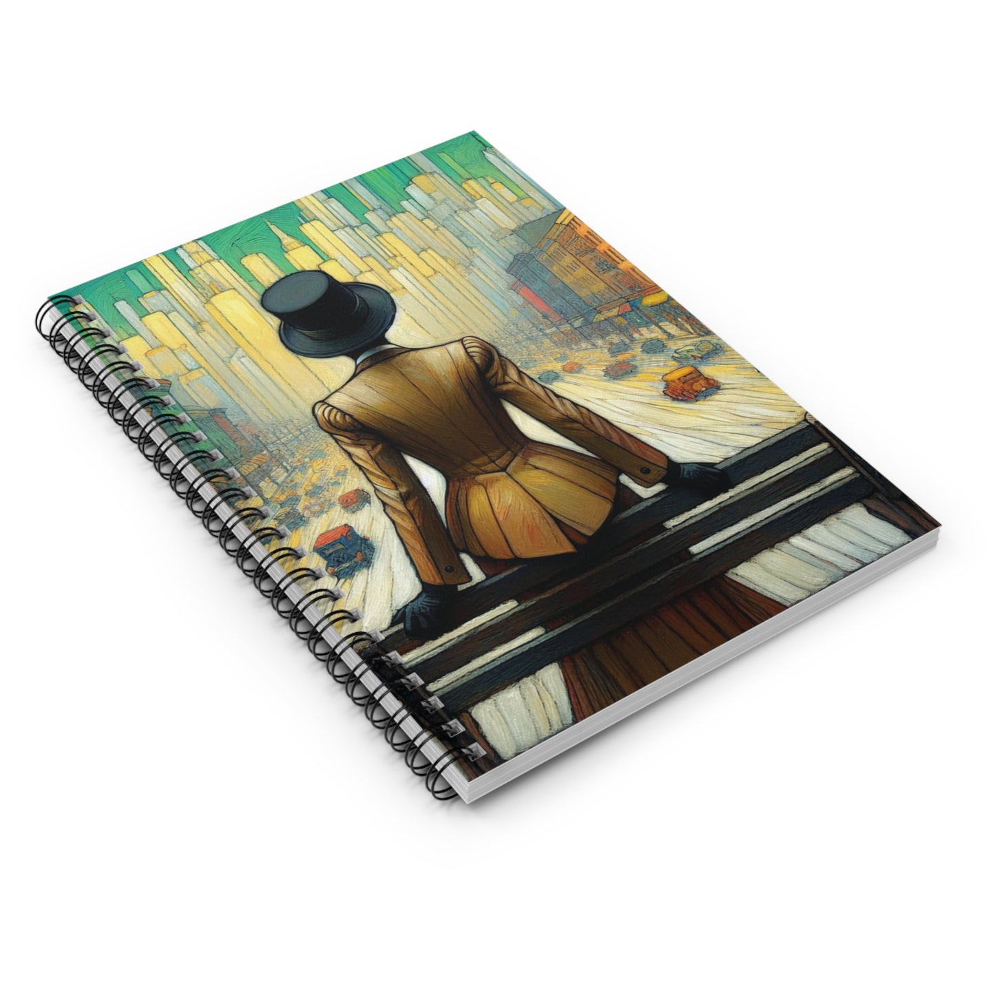 Stylish Spiral Notebook with Inspirational Cityscape Art, Write & Dream, Gifts for Students, Journaling, Daily Planning, Urban Decor