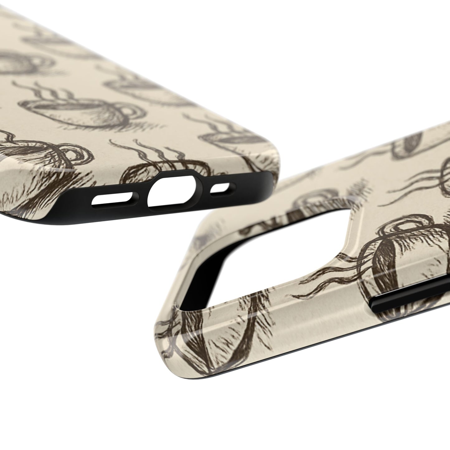 Elegant Coffee Cup Phone Cases - Stylish Tough Cases for Coffee Lovers, Gift for Tea Enthusiasts, Unique Phone Accessory