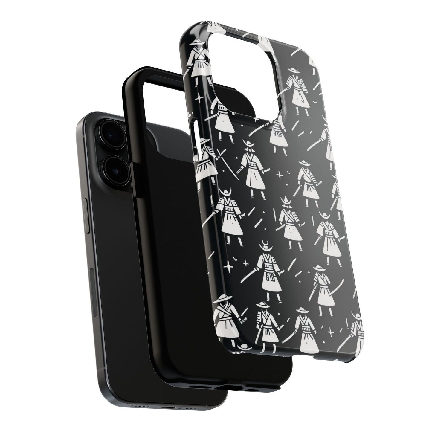 Warrior Pattern Tough Phone Cases, Durable Phone Cover, Unique Gift for Gamers, Protection from Drops, Stylish Phone Accessories