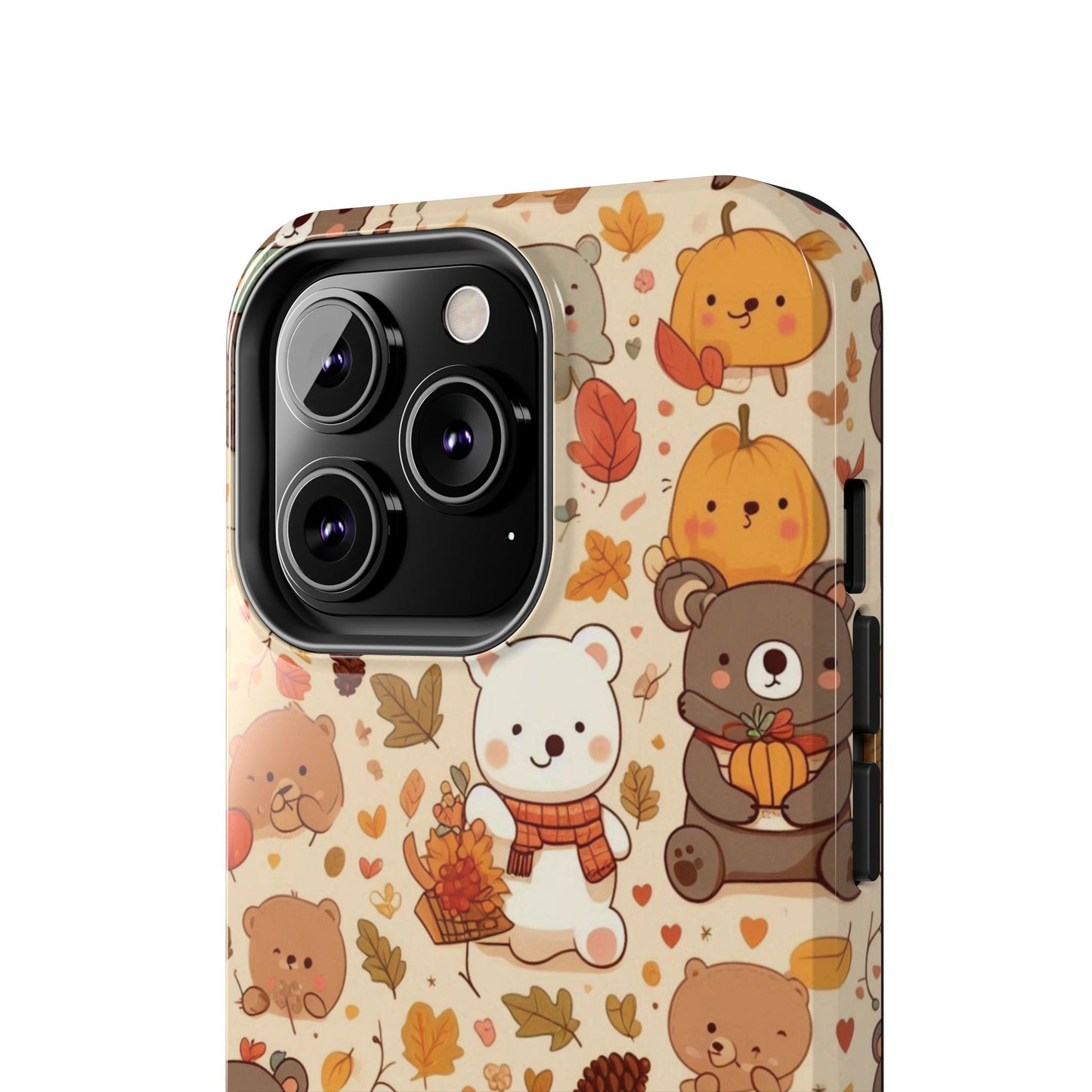 Cute Bear Phone Case - Durable Tough Cases for Animal Lovers, Gift for Kids, Cute Fall Decor, Whimsical Accessories, Fun Style