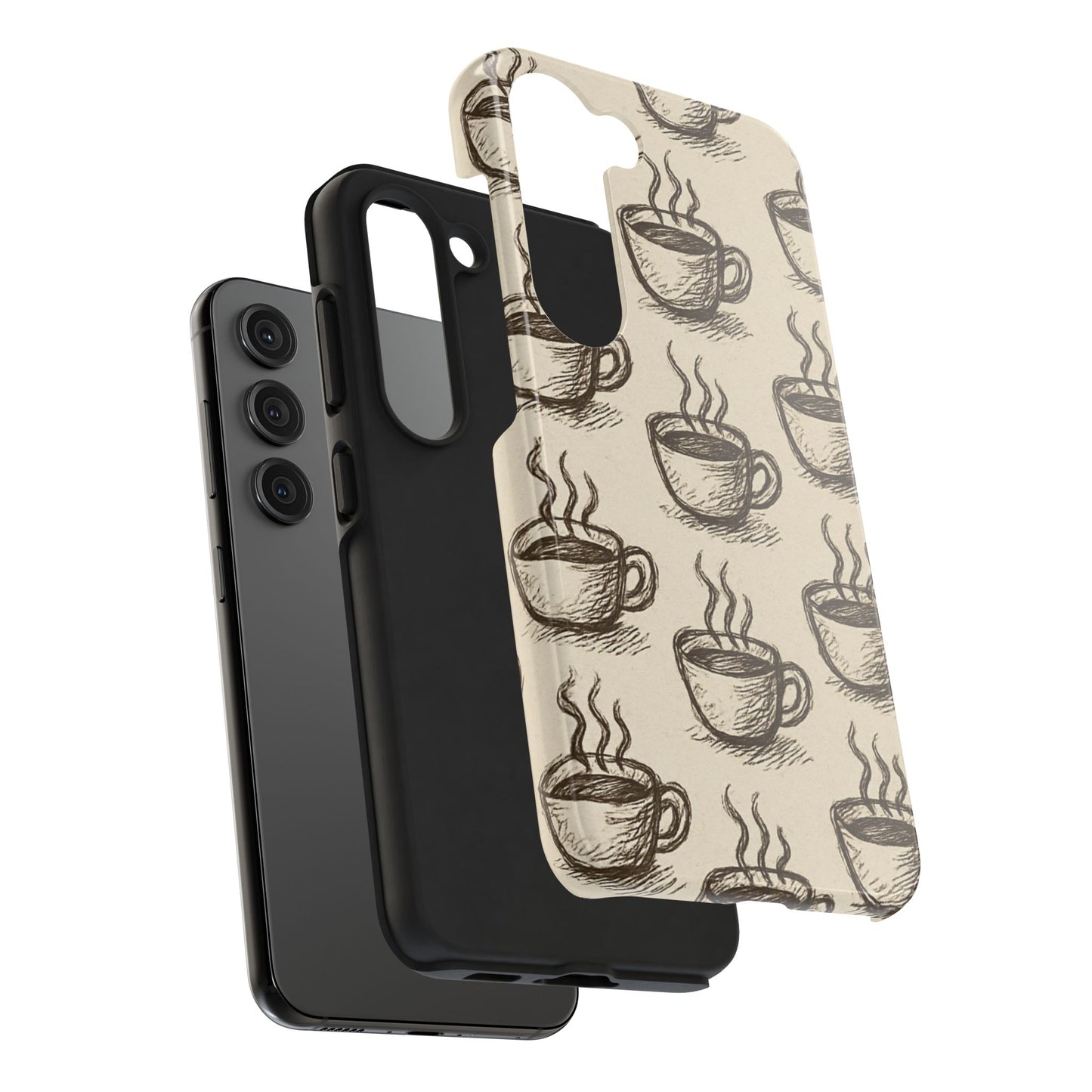 Elegant Coffee Cup Phone Cases - Stylish Tough Cases for Coffee Lovers, Gift for Tea Enthusiasts, Unique Phone Accessory