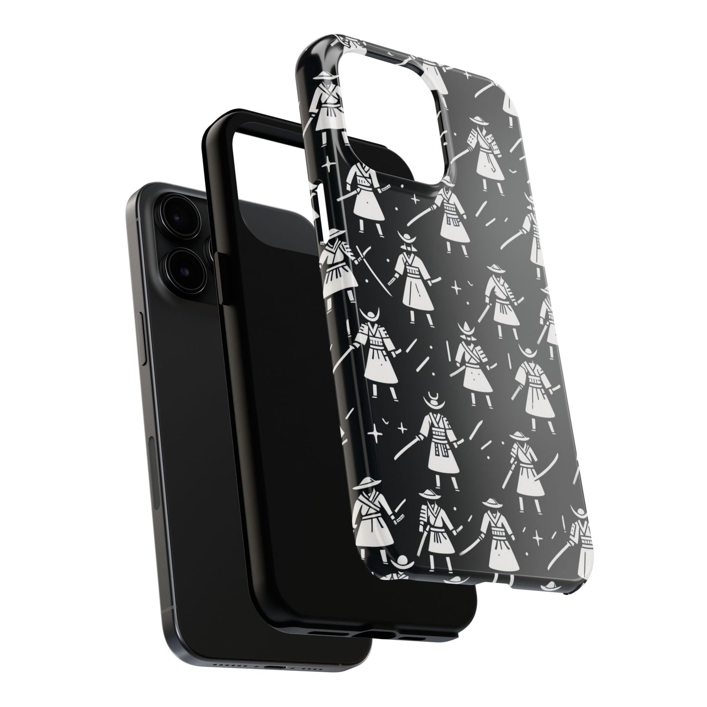 Warrior Pattern Tough Phone Cases, Durable Phone Cover, Unique Gift for Gamers, Protection from Drops, Stylish Phone Accessories