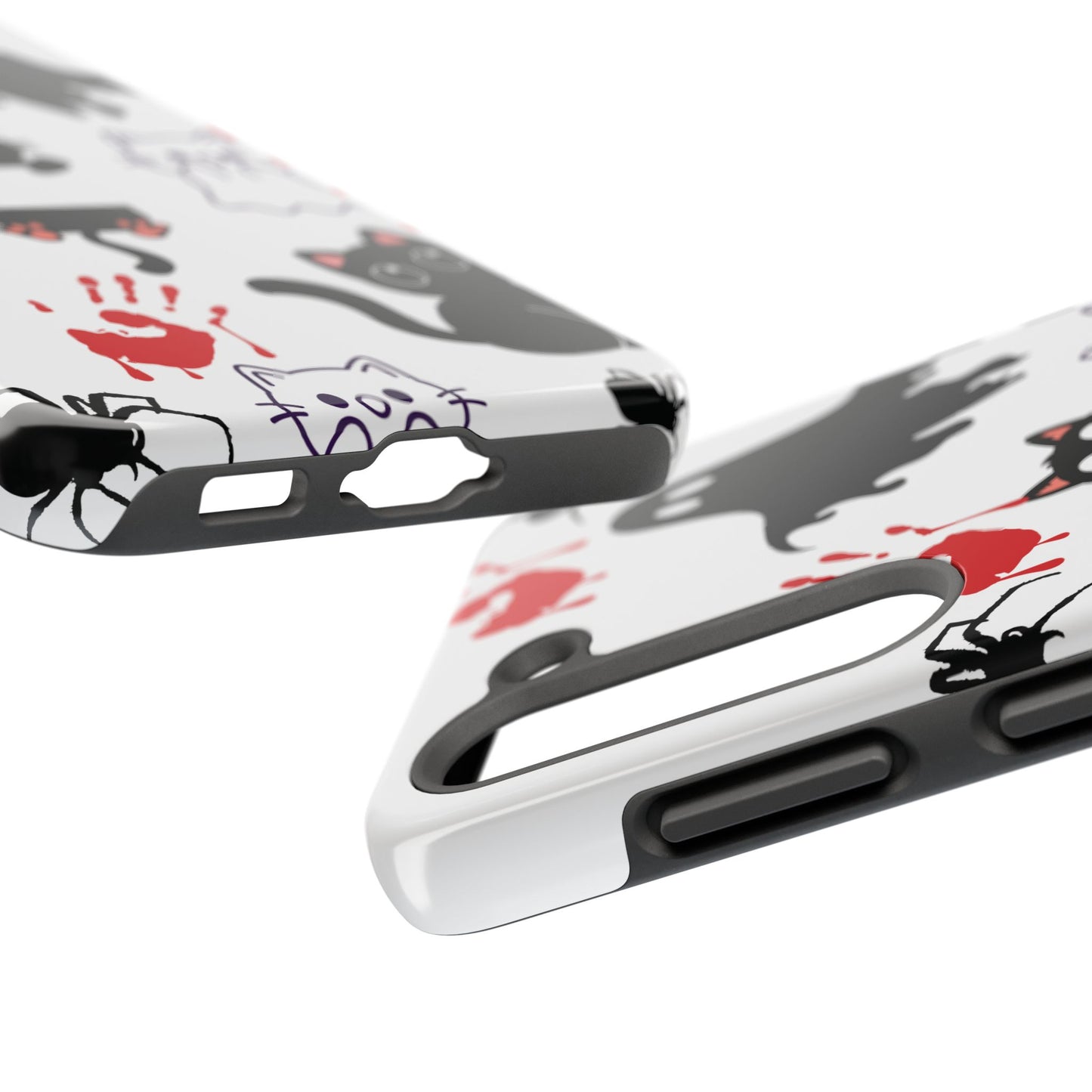 Halloween Phone Cases, Spooky Phone Cover, Cat & Ghost Design, Tough Case for Gifting, Fun and Festive