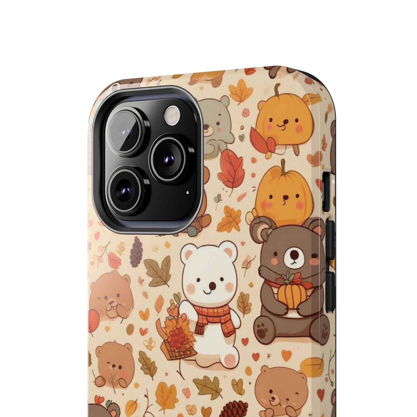 Cute Bear Phone Case - Durable Tough Cases for Animal Lovers, Gift for Kids, Cute Fall Decor, Whimsical Accessories, Fun Style