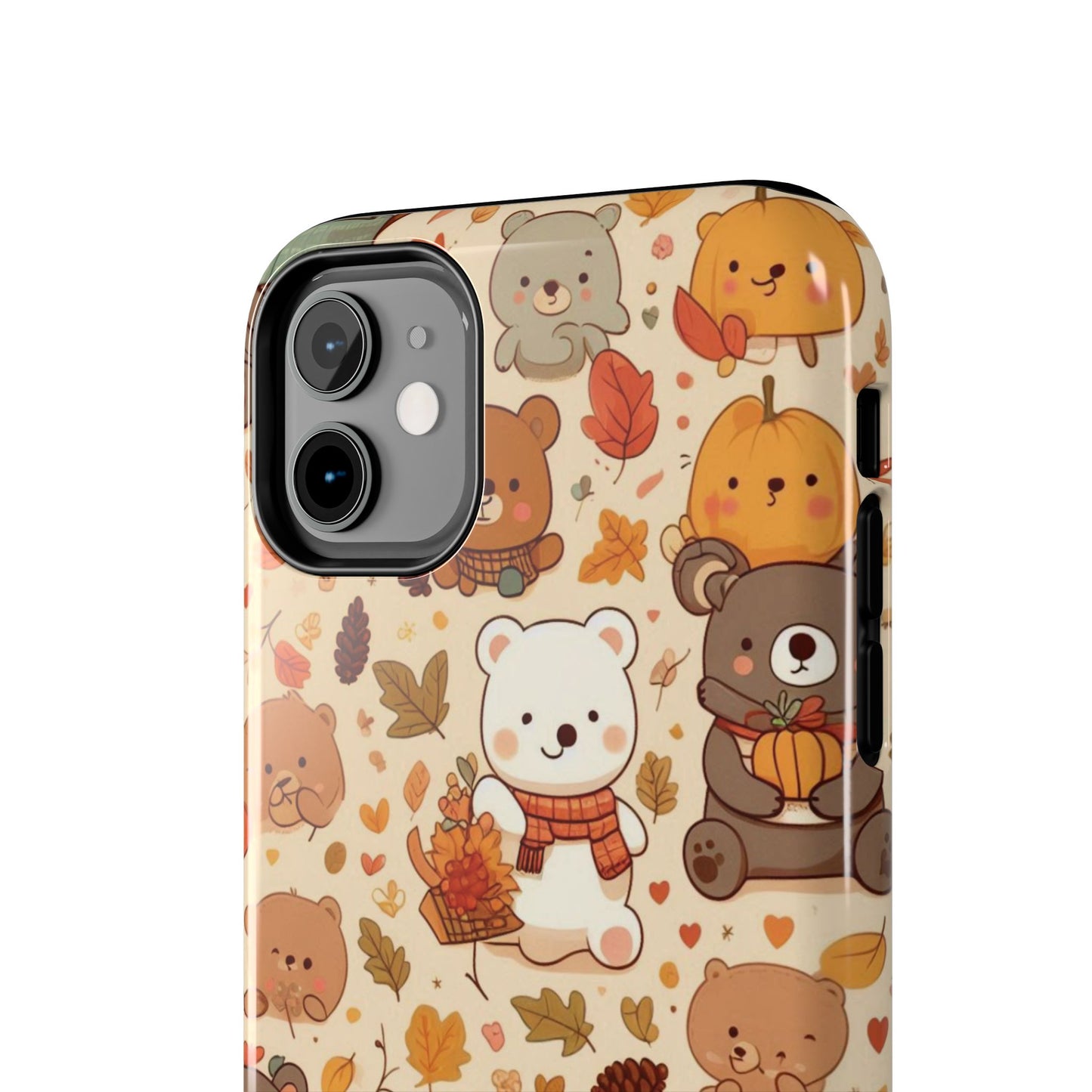 Cute Bear Phone Case - Durable Tough Cases for Animal Lovers, Gift for Kids, Cute Fall Decor, Whimsical Accessories, Fun Style
