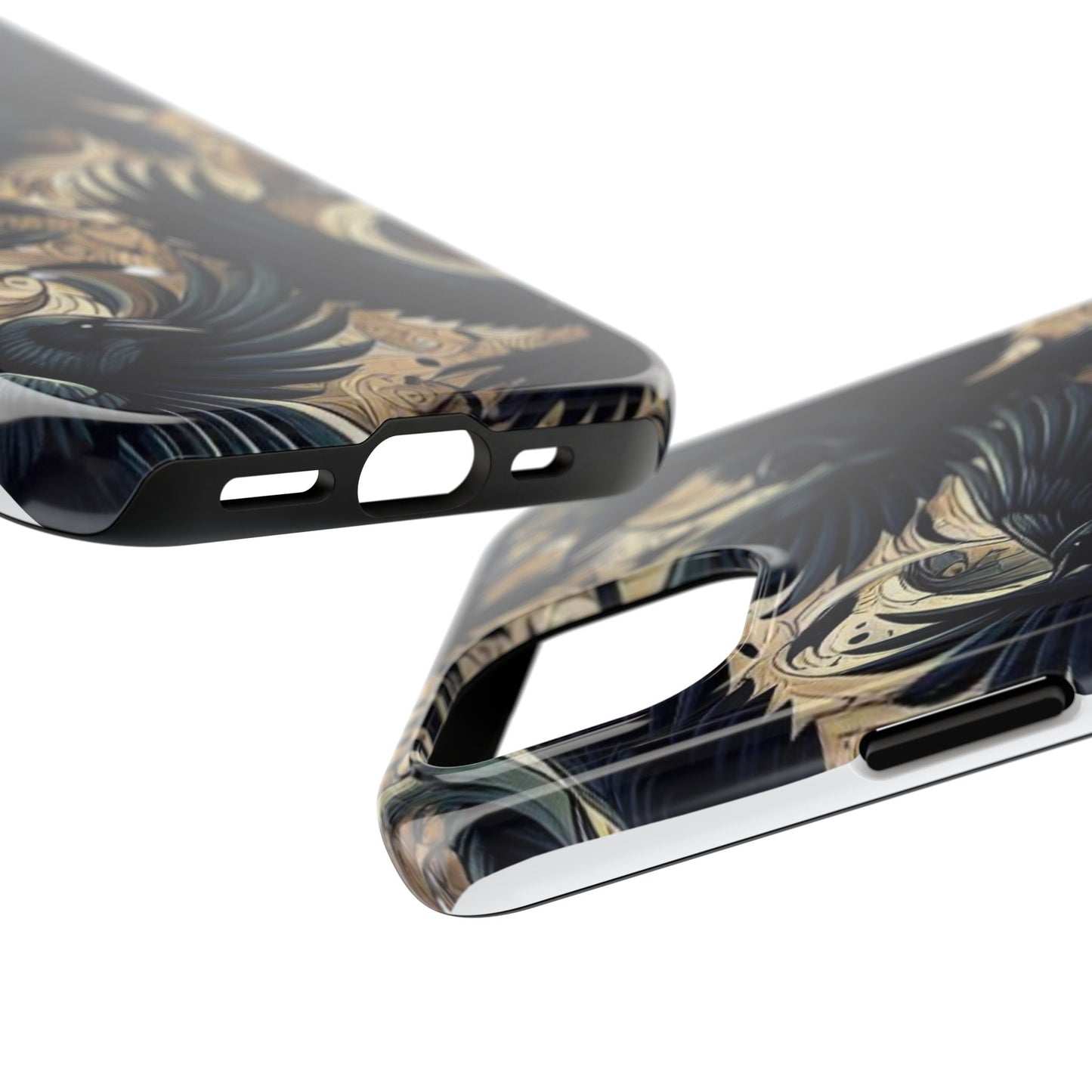 Bold Raven Phone Case | Tough and Protective | Unique Bird Design | Gift for Nature Lovers | Halloween and Fall Decor