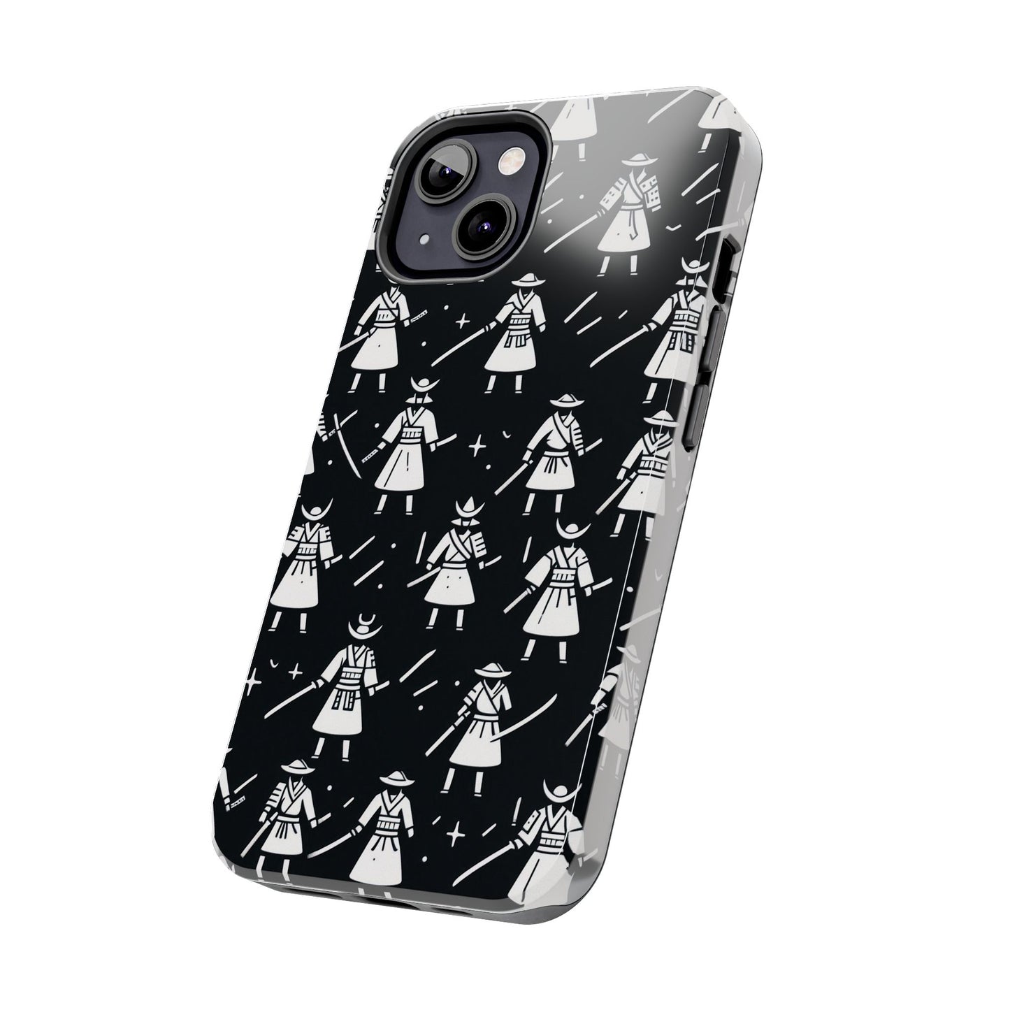Warrior Pattern Tough Phone Cases, Durable Phone Cover, Unique Gift for Gamers, Protection from Drops, Stylish Phone Accessories